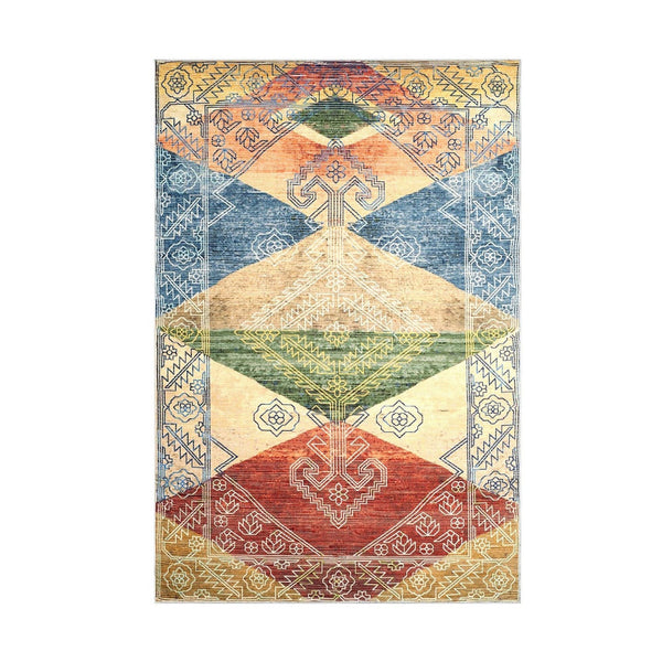 Covor S5047, 80x120 cm, forma dreptunghiulara, poliester, multicolor