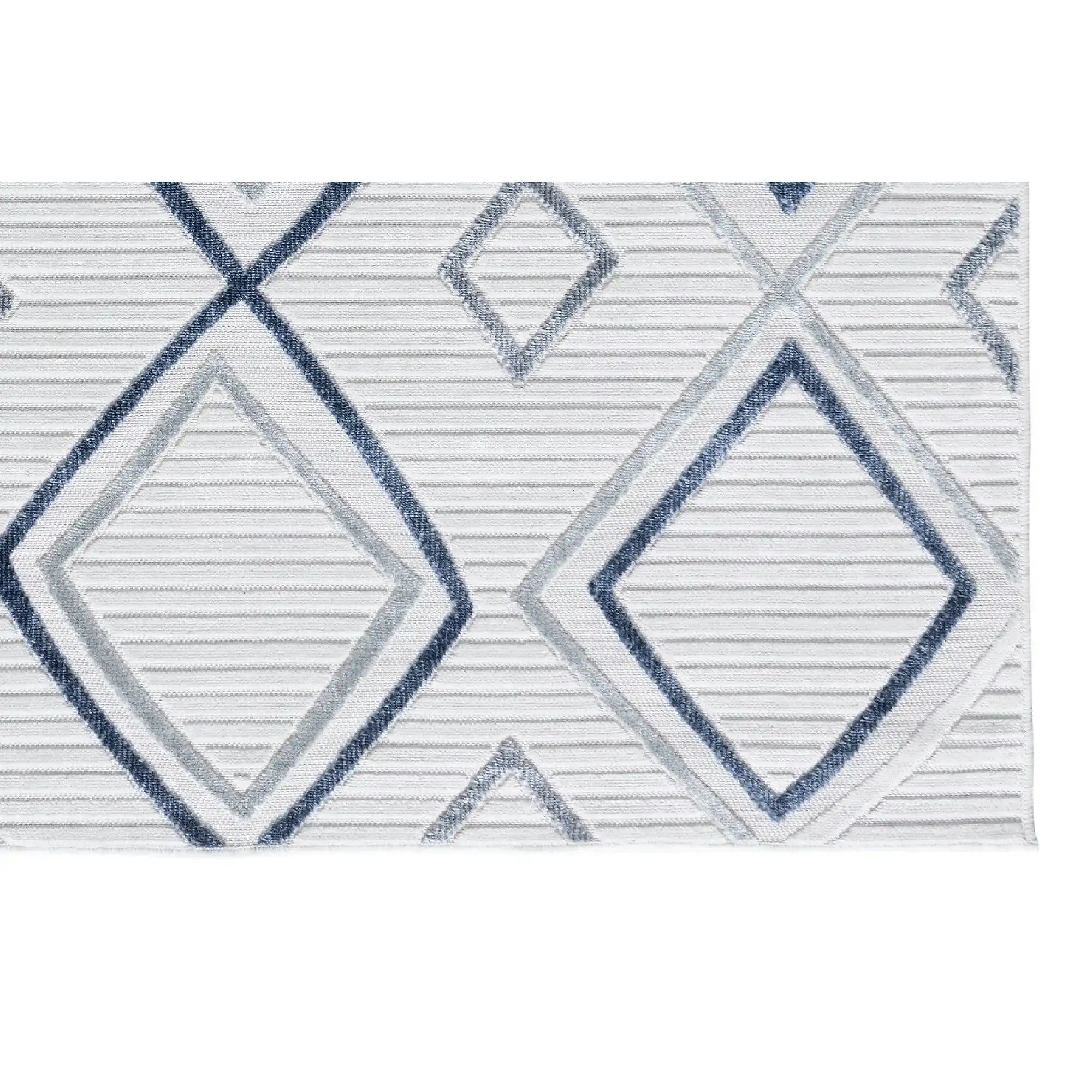 Covor SAND, 50x80 cm, forma dreptunghiulara, polipropilena, crem/albastru, 65549A