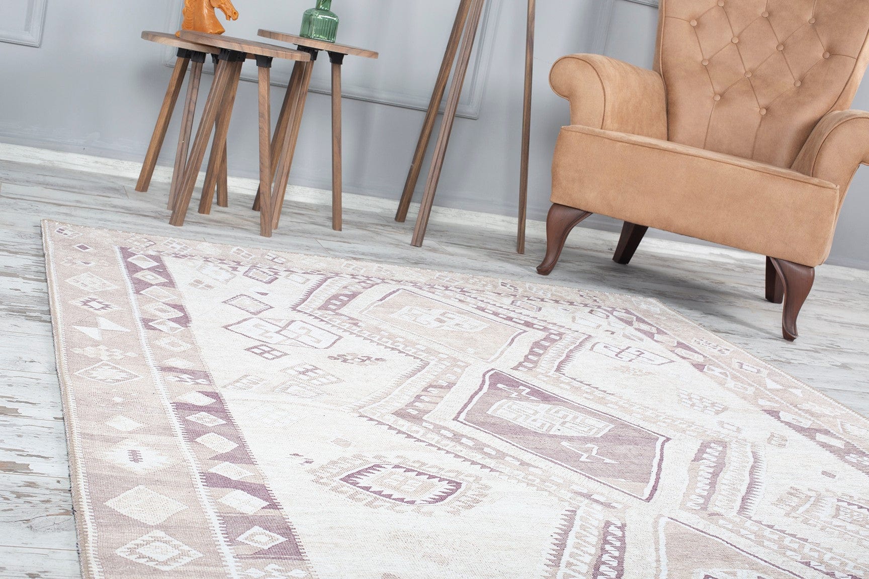 Covor SOUL CHENILLE, 75x150 cm, forma dreptunghiulara, poliester, bej, AL 182