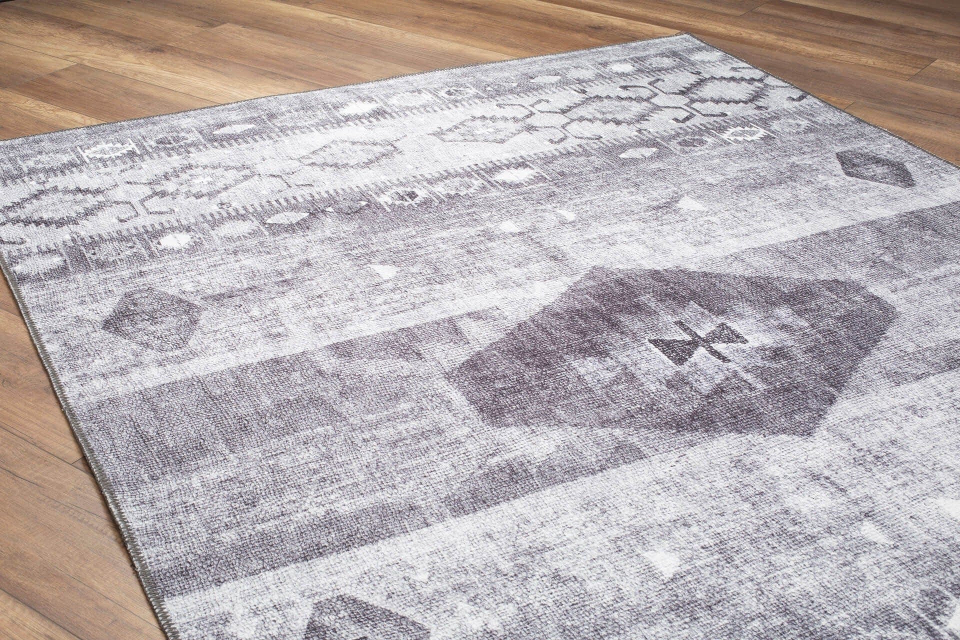 Covor SOUL CHENILLE, 75x150 cm, forma dreptunghiulara, poliester, gri, AL 225