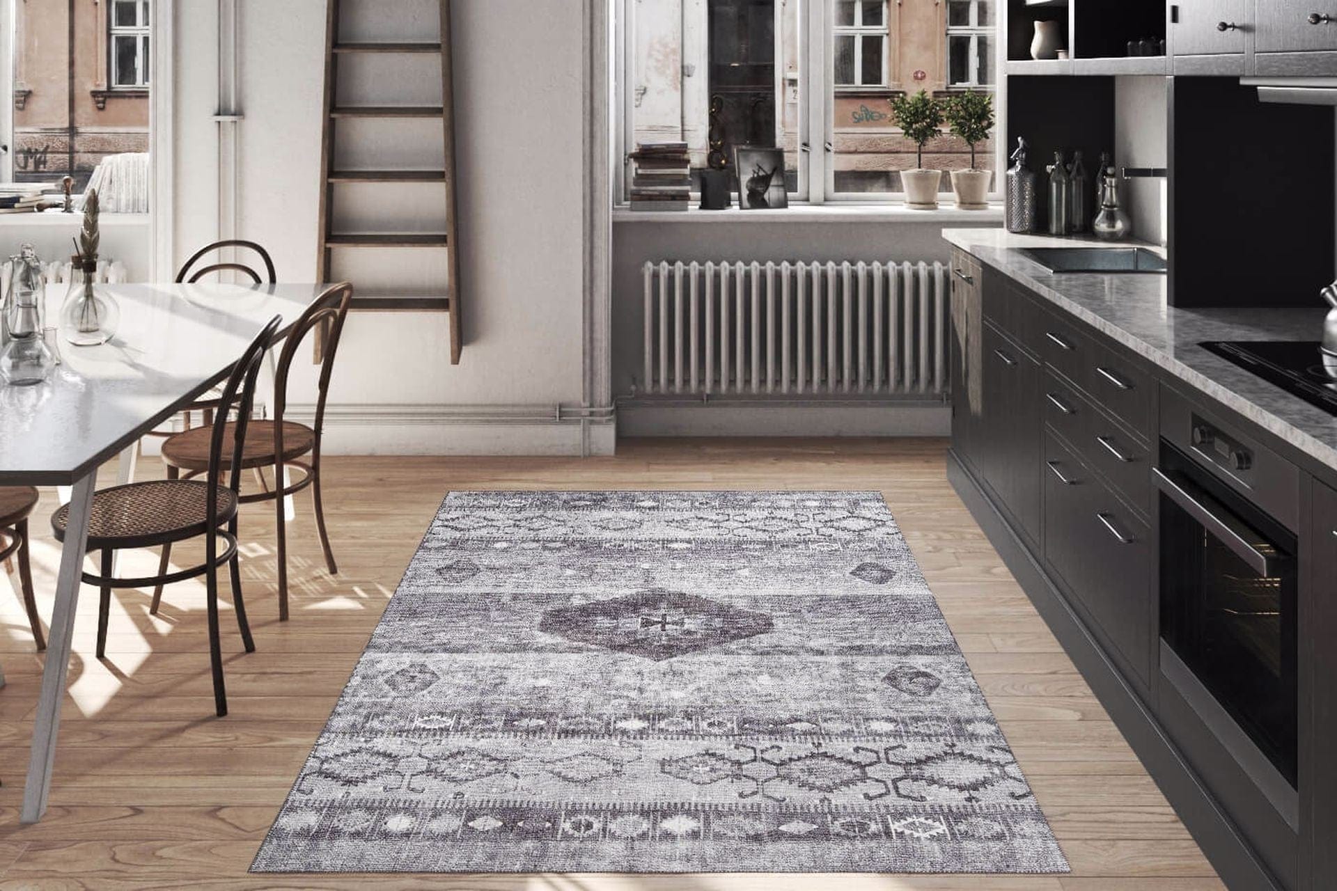 Covor SOUL CHENILLE, 75x150 cm, forma dreptunghiulara, poliester, gri, AL 225