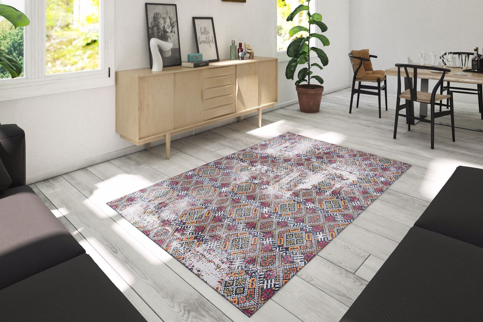 Covor SOUL CHENILLE, 75x150 cm, forma dreptunghiulara, poliester, multicolor, AL 12