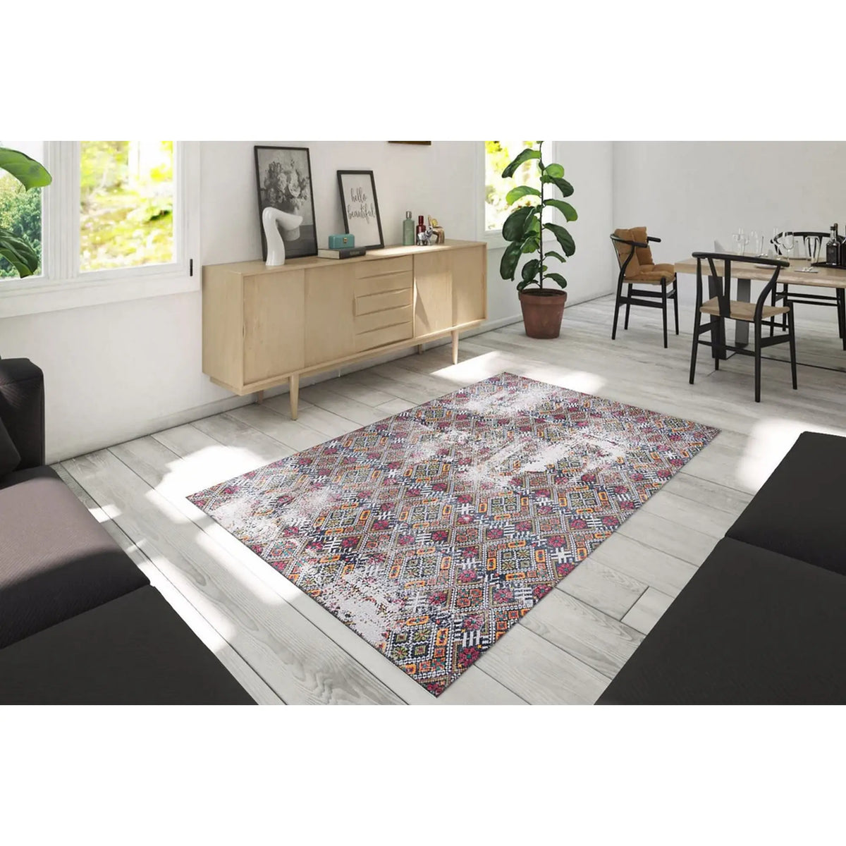 Covor SOUL CHENILLE, 75x150 cm, forma dreptunghiulara, poliester, multicolor, AL 12