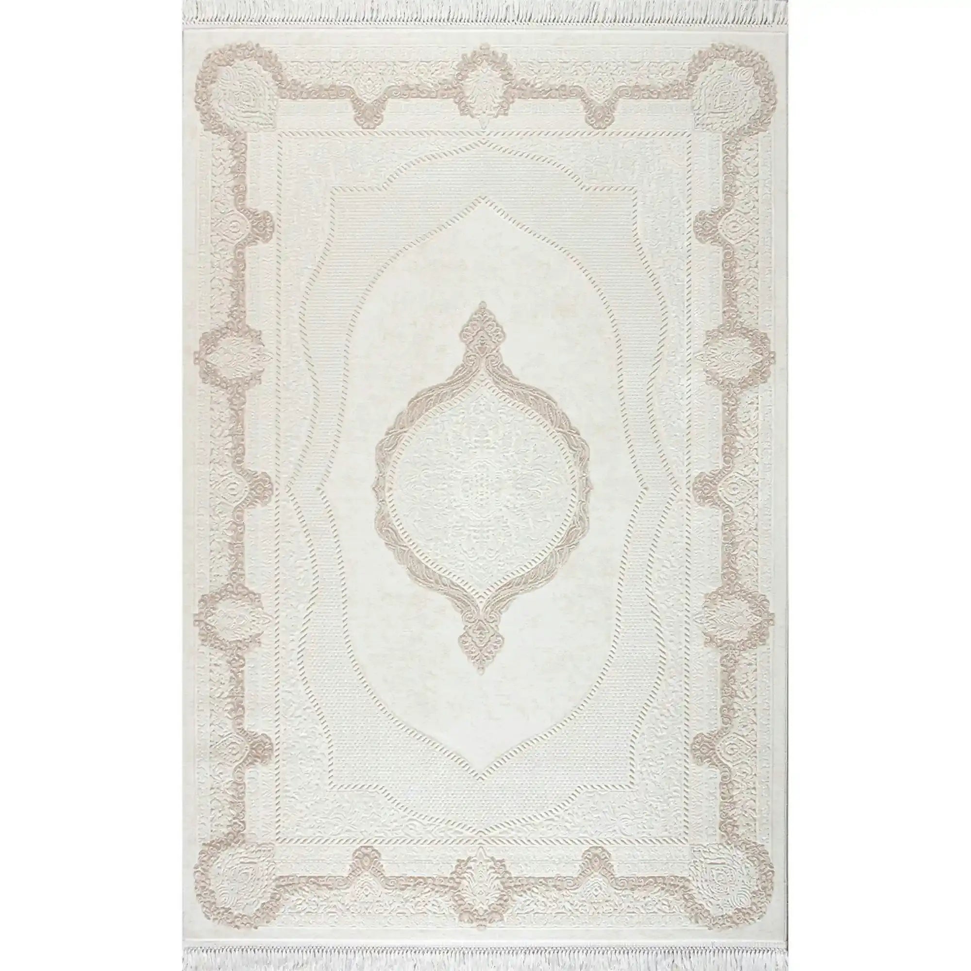 Covor VANESSA 03080A, 160x230 cm, forma dreptunghiulara, acril/poliester, bej/crem