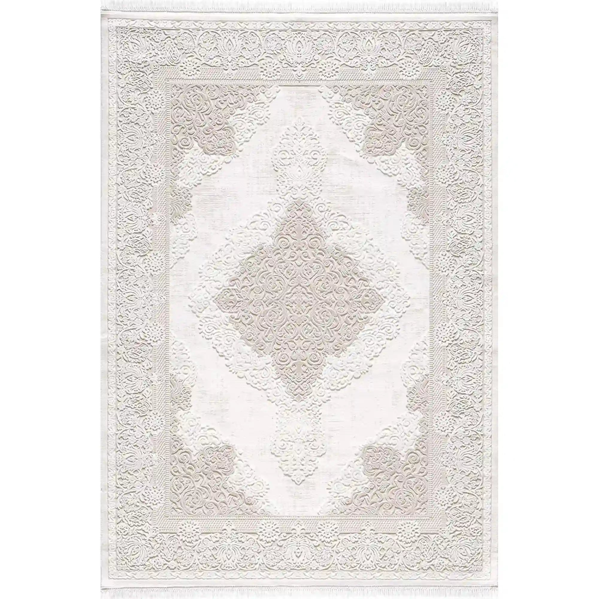 Covor VANESSA 06152B, 80x150 cm, forma dreptunghiulara, acril/poliester, bej/crem