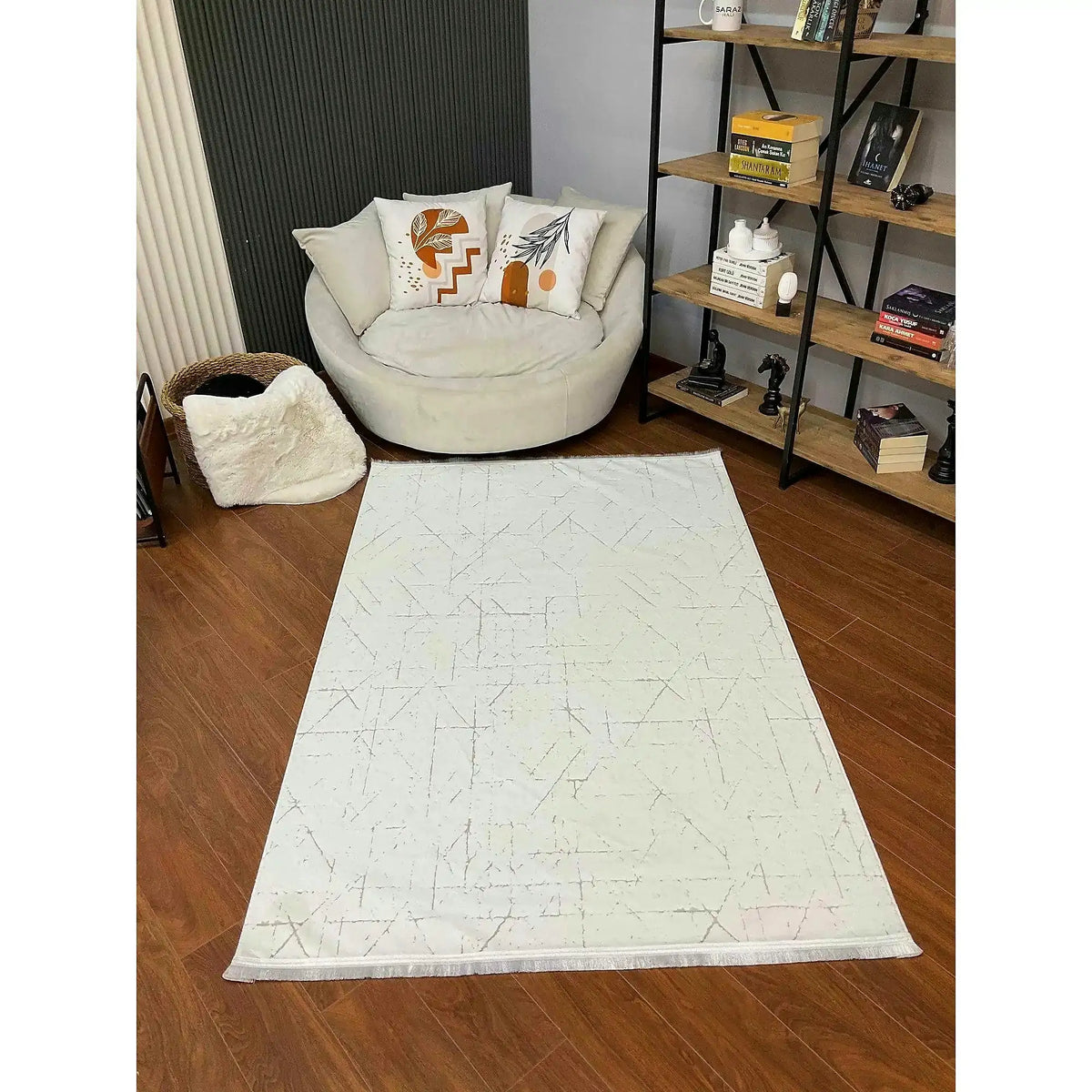 Covor VERONA BAMBU, 80x150 cm, forma dreptunghiulara, polipropilena, alb