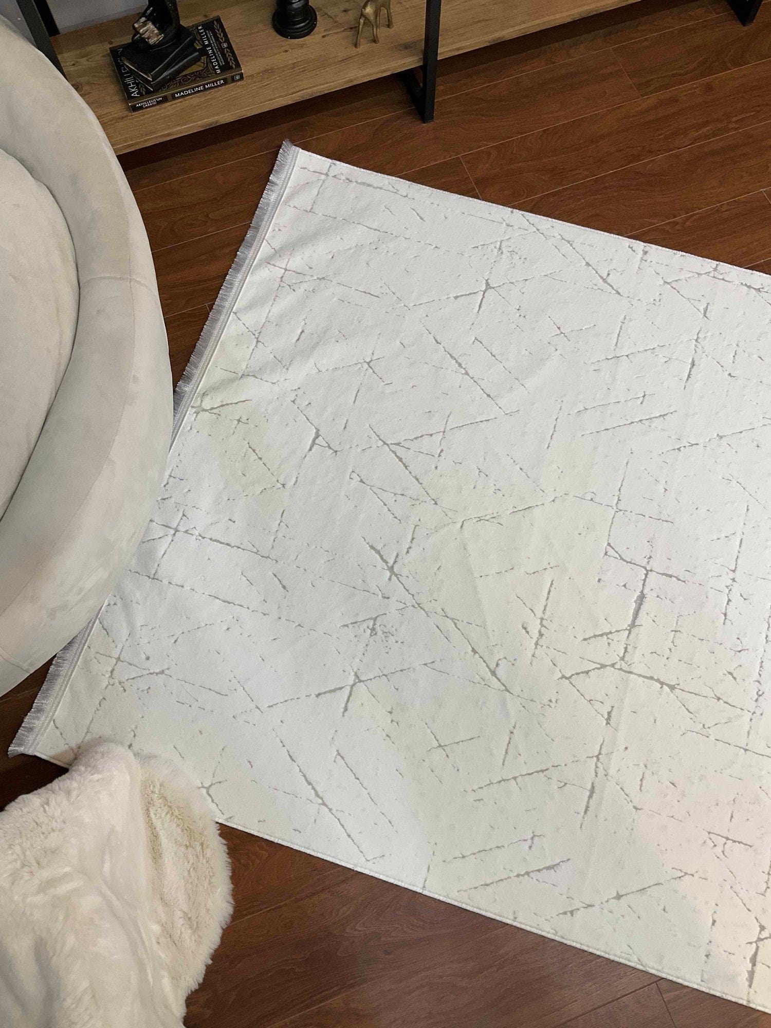 Covor VERONA BAMBU, 80x150 cm, forma dreptunghiulara, polipropilena, alb