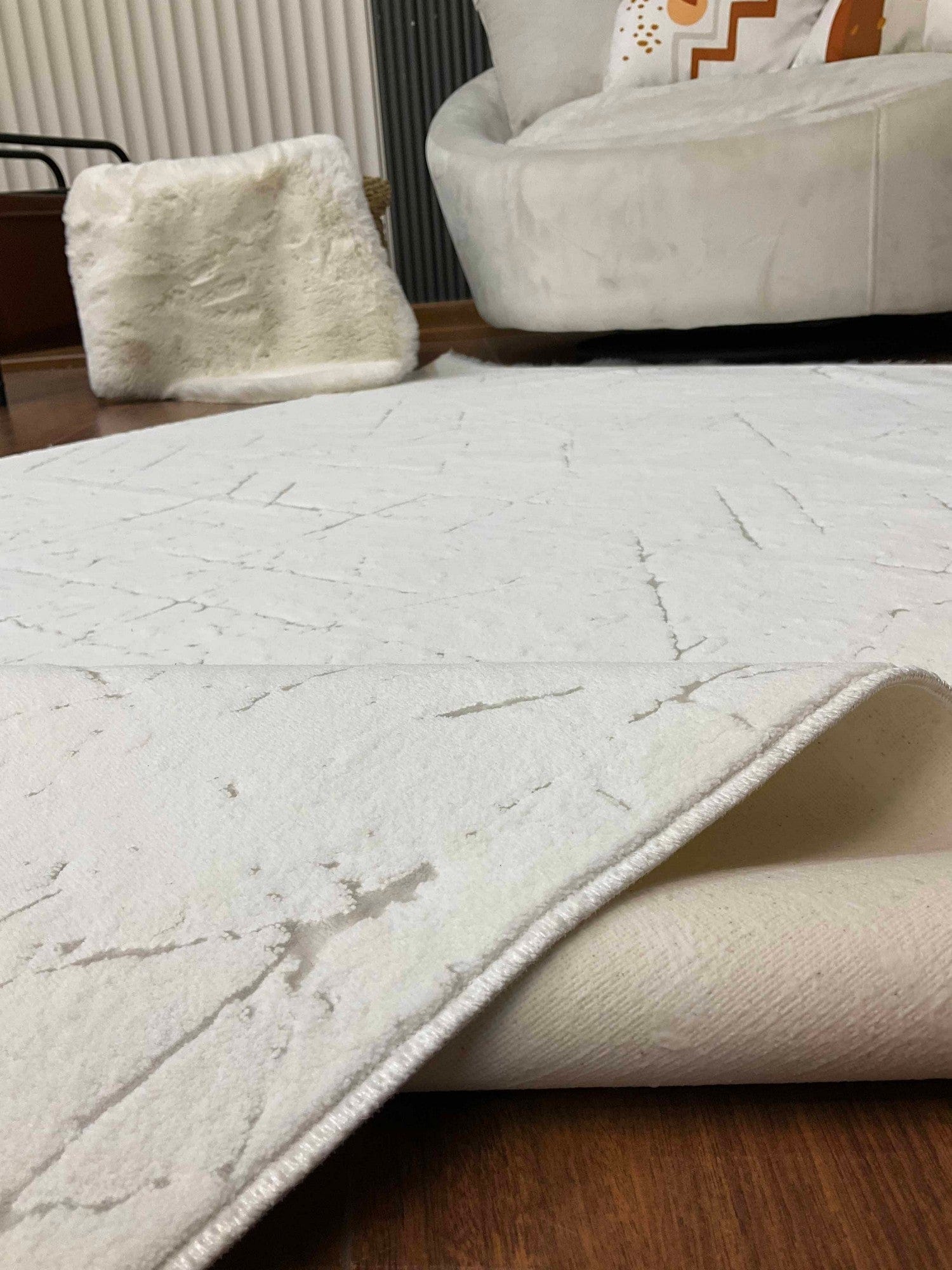 Covor VERONA BAMBU, 80x150 cm, forma dreptunghiulara, polipropilena, alb