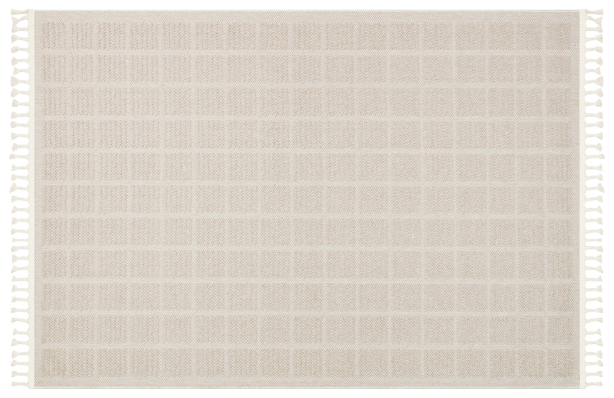 Covor YENI BUKLE KARE, 80x150 cm, forma dreptunghiulara, material tesut, bej