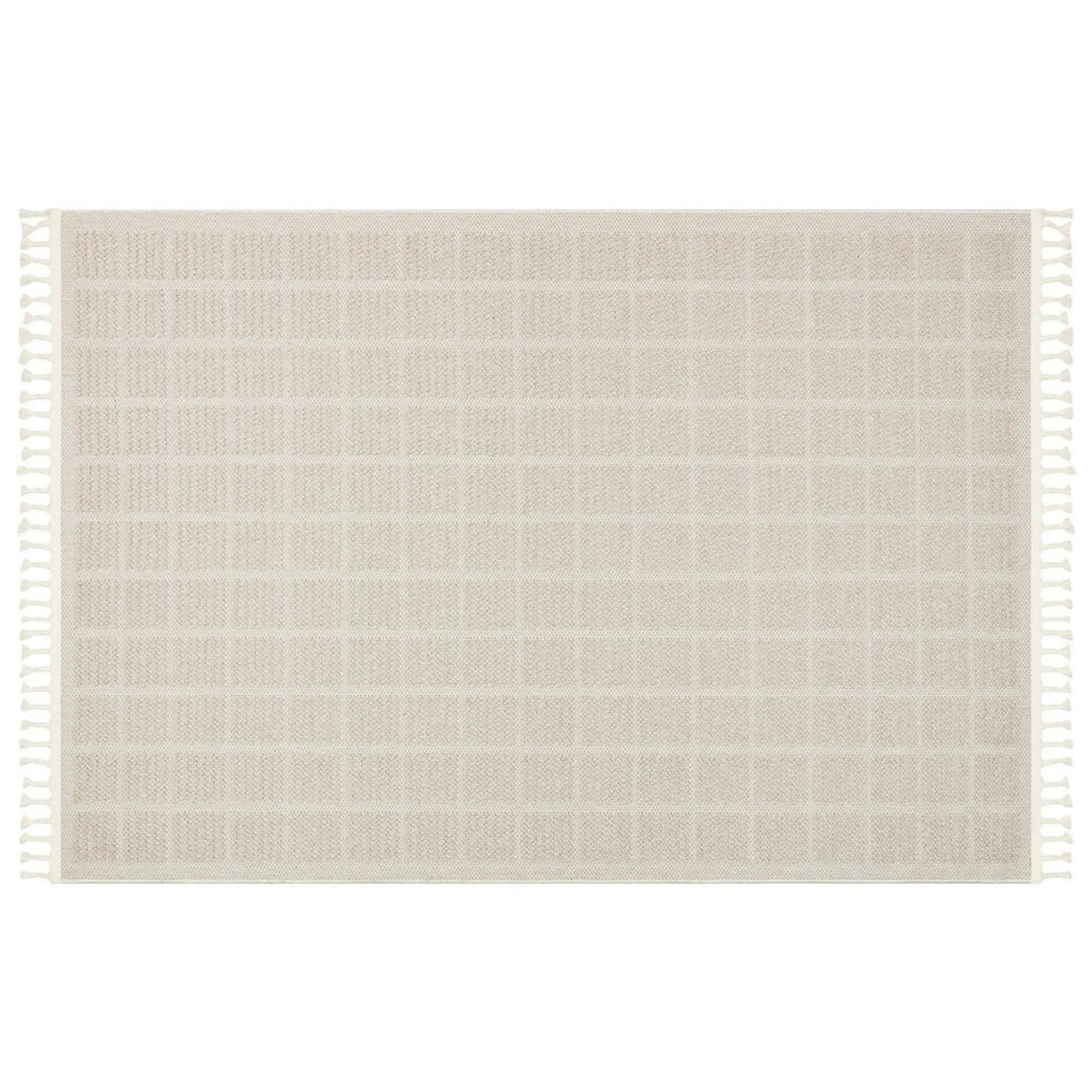 Covor YENI BUKLE KARE, 80x150 cm, forma dreptunghiulara, material tesut, bej