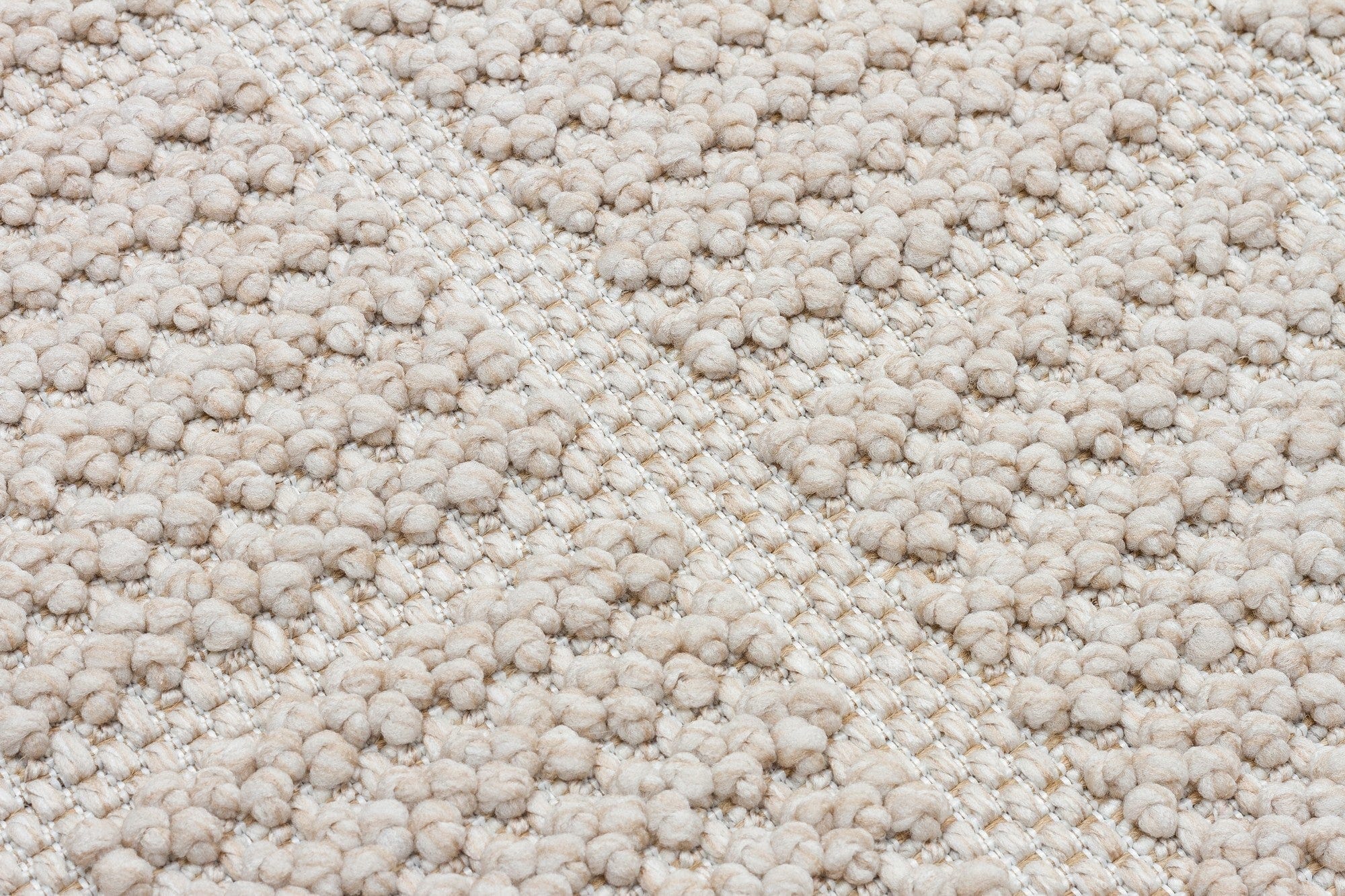 Covor YENI BUKLE KARE, 80x150 cm, forma dreptunghiulara, material tesut, bej