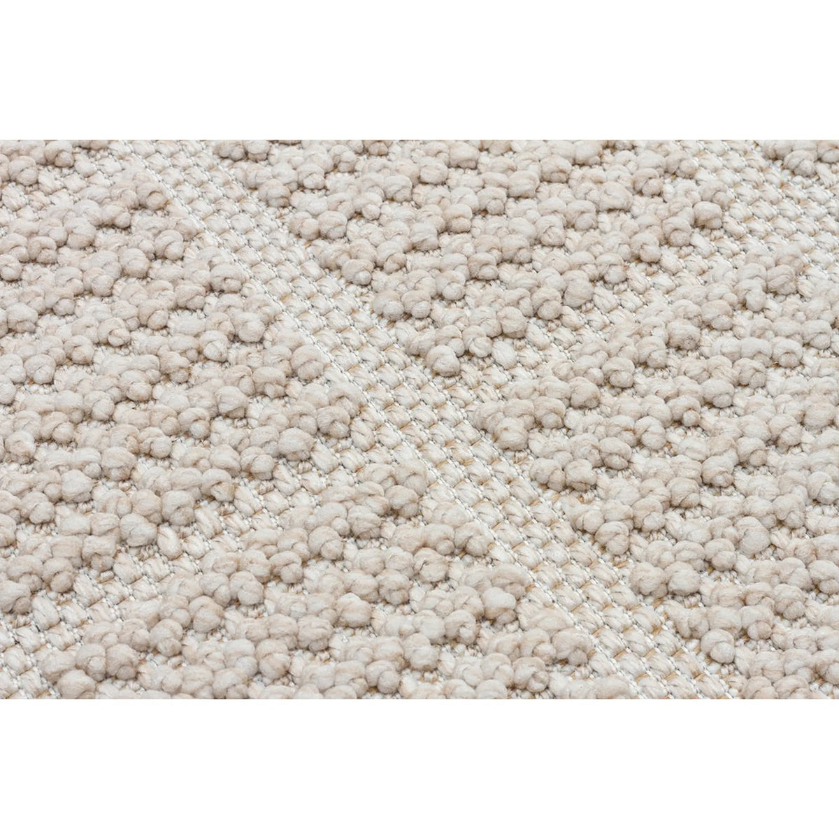 Covor YENI BUKLE KARE, 80x150 cm, forma dreptunghiulara, material tesut, bej