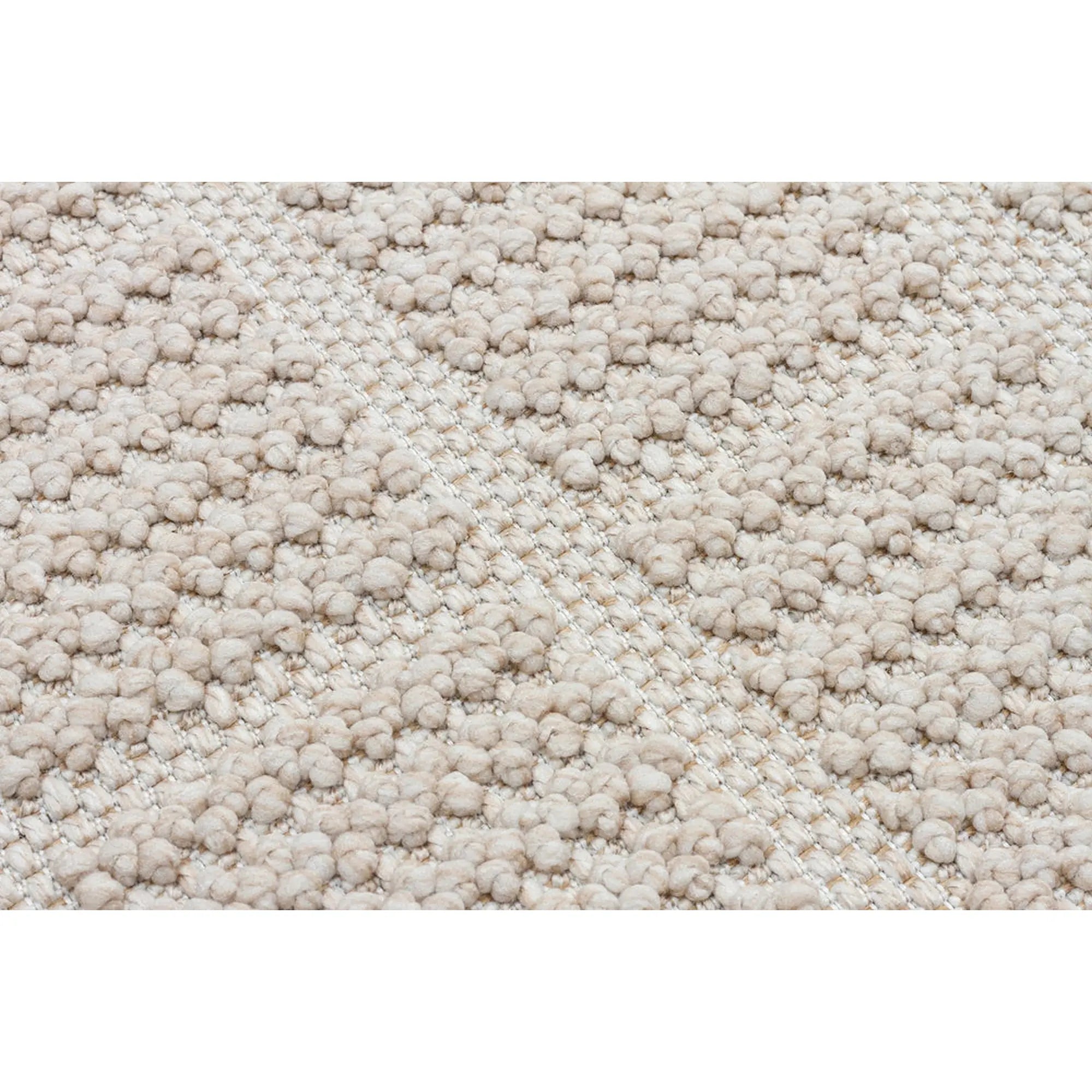 Covor YENI BUKLE KARE, 80x150 cm, forma dreptunghiulara, material tesut, bej