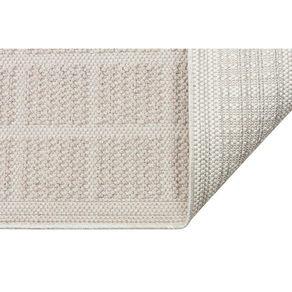 Covor YENI BUKLE KARE, 80x150 cm, forma dreptunghiulara, material tesut, bej