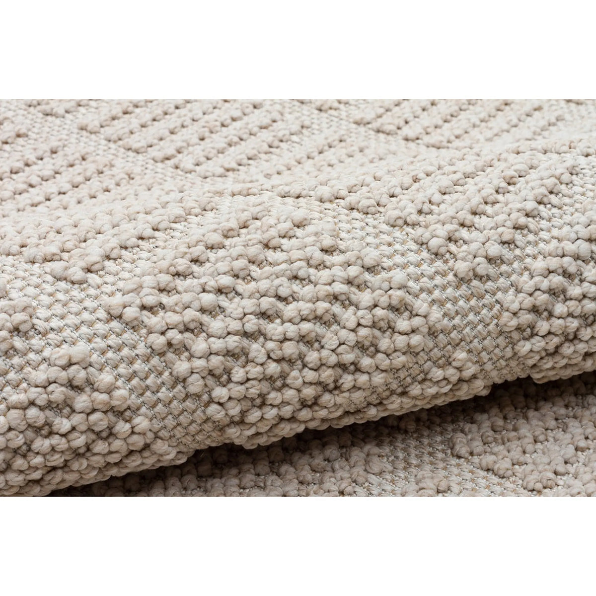 Covor YENI BUKLE KARE, 80x150 cm, forma dreptunghiulara, material tesut, bej