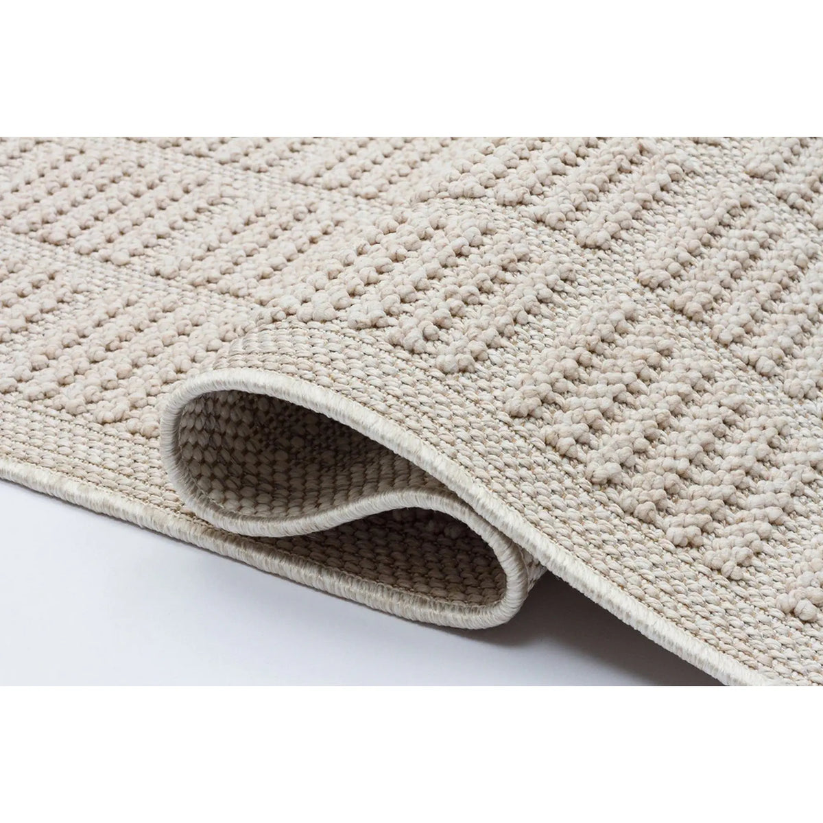 Covor YENI BUKLE KARE, 80x150 cm, forma dreptunghiulara, material tesut, bej