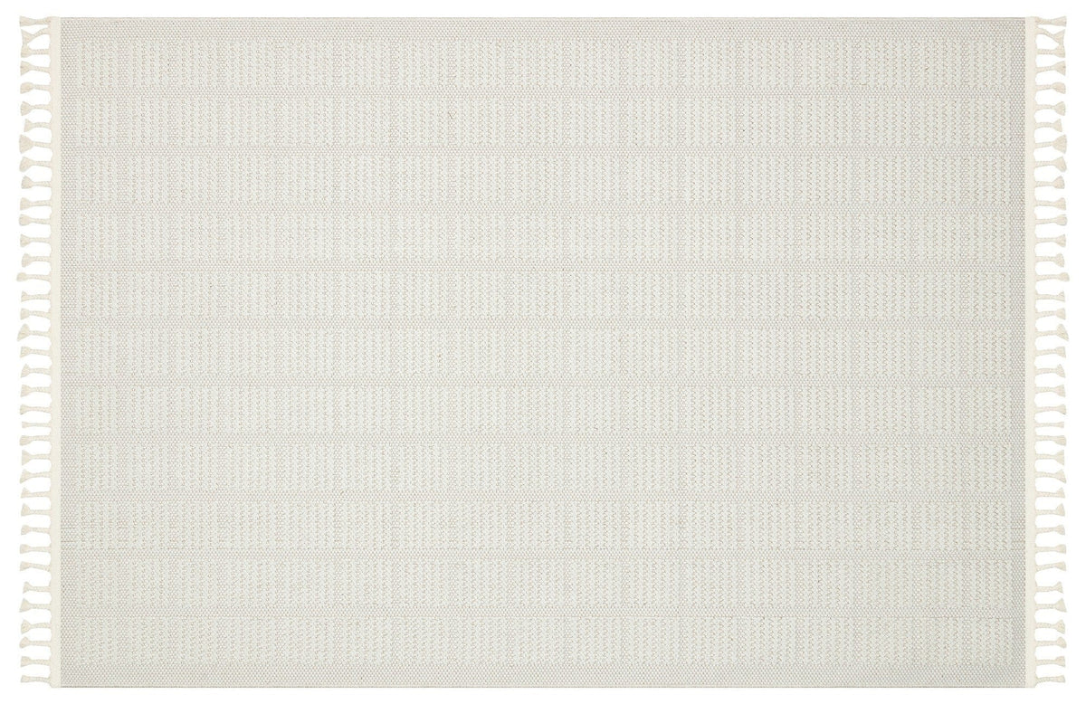 Covor YENI BUKLE KARE, 80x150 cm, forma dreptunghiulara, material tesut, crem