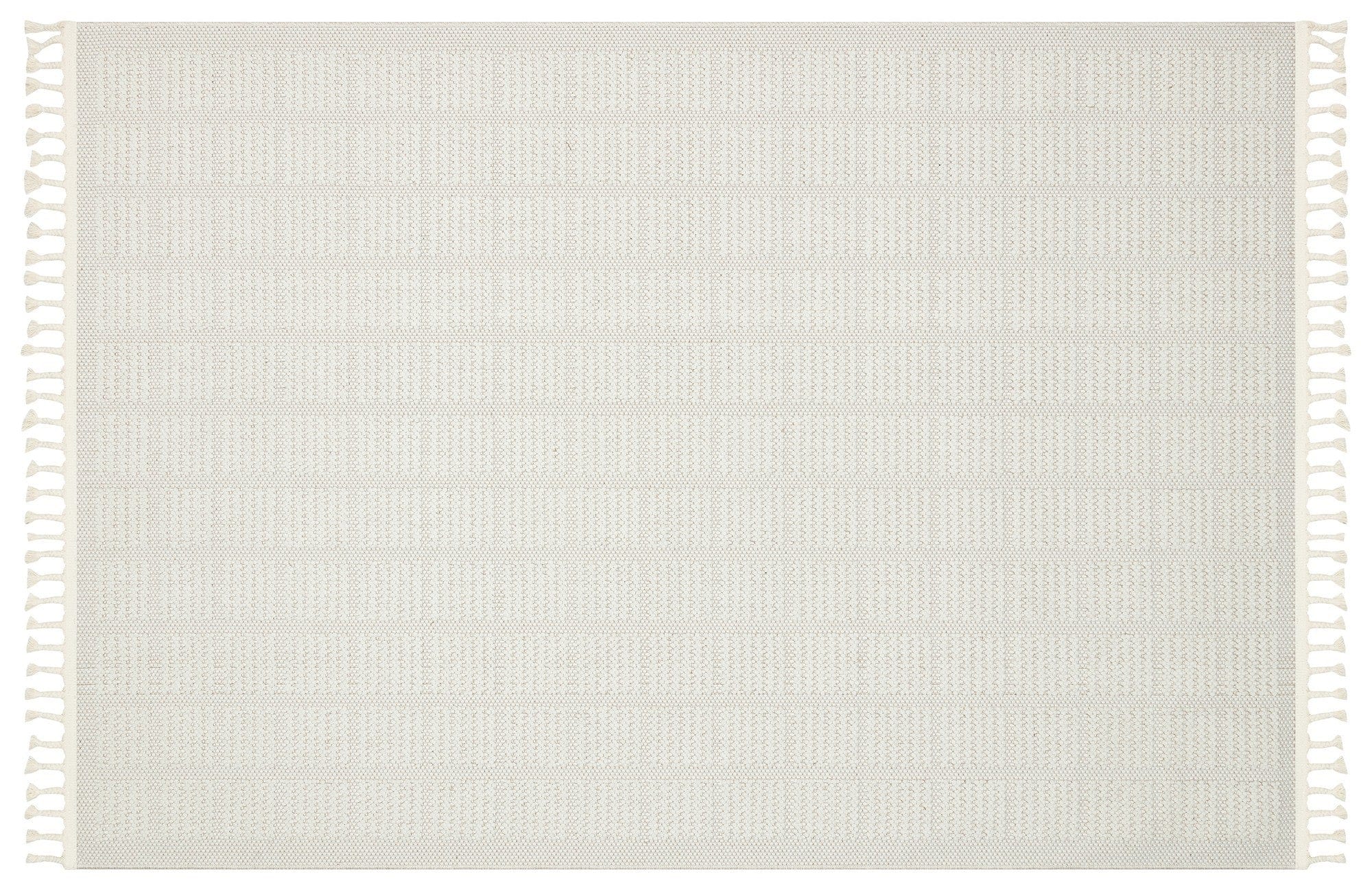 Covor YENI BUKLE KARE, 80x150 cm, forma dreptunghiulara, material tesut, crem