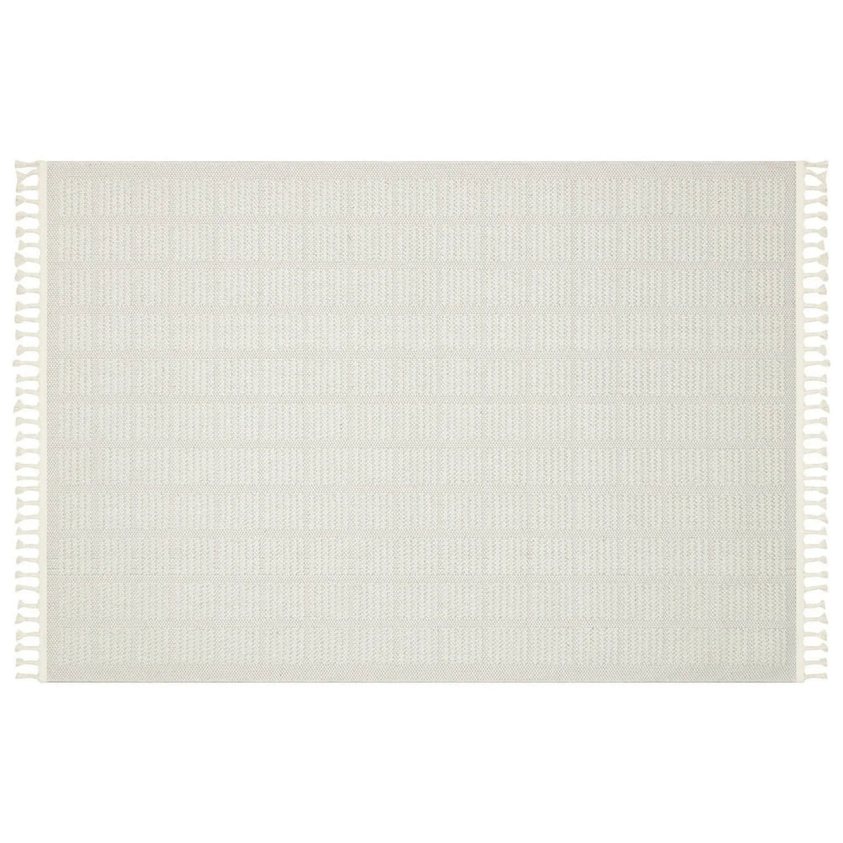Covor YENI BUKLE KARE, 80x150 cm, forma dreptunghiulara, material tesut, crem