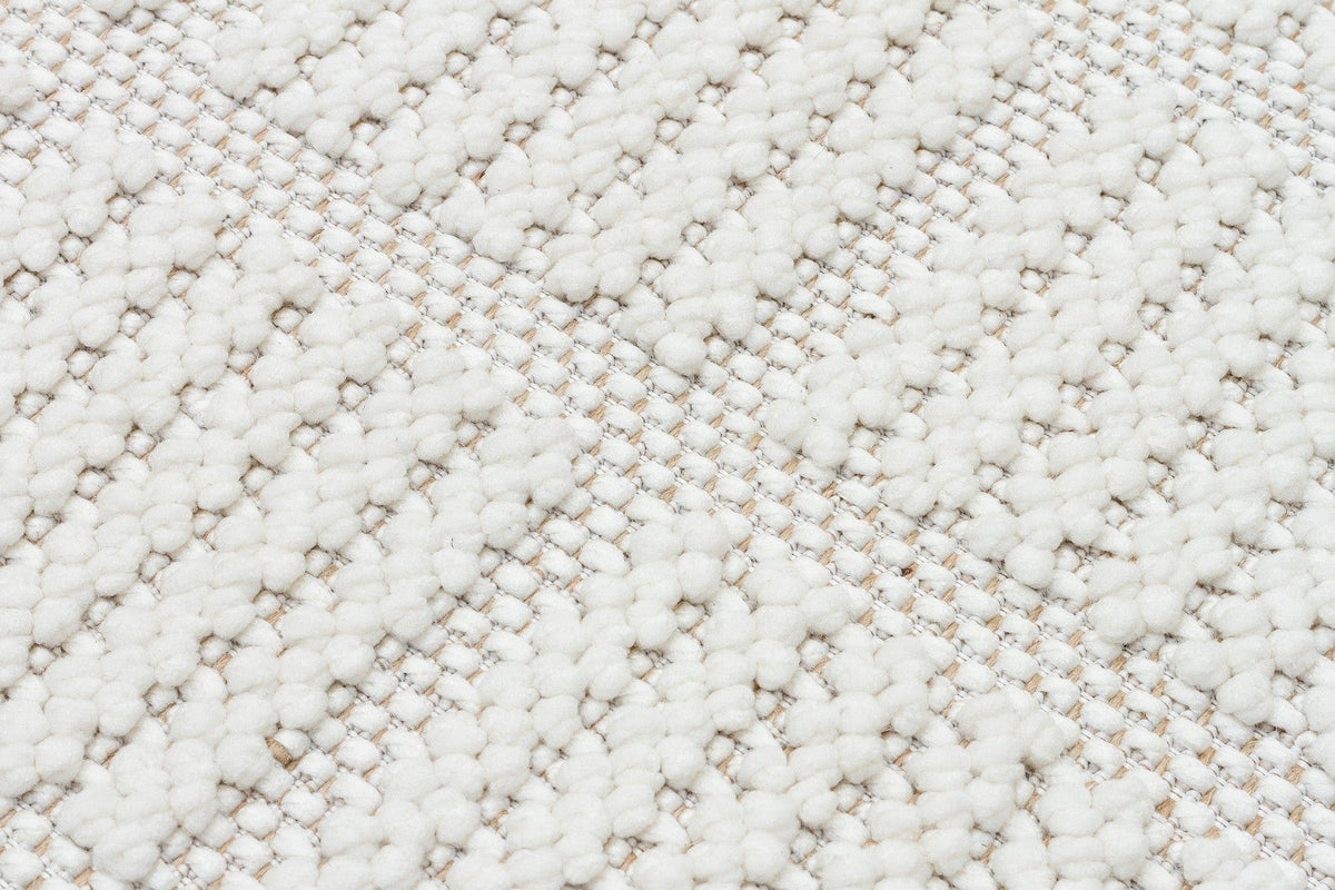 Covor YENI BUKLE KARE, 80x150 cm, forma dreptunghiulara, material tesut, crem