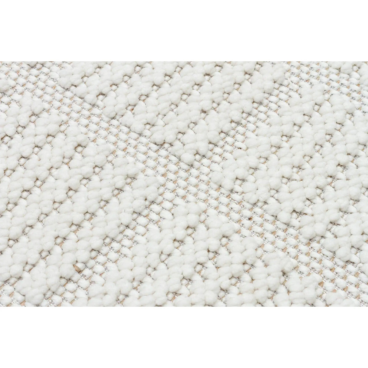 Covor YENI BUKLE KARE, 80x150 cm, forma dreptunghiulara, material tesut, crem