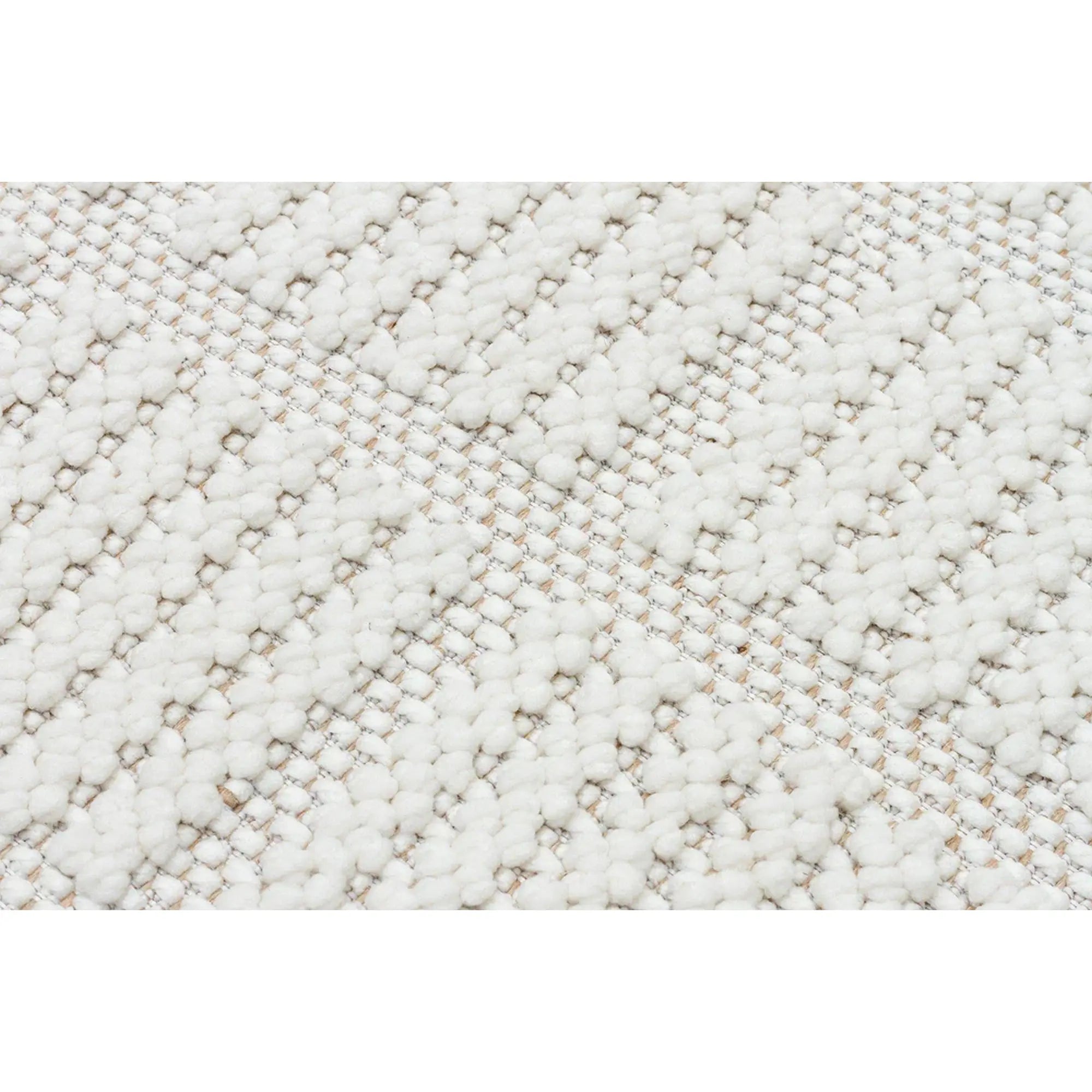 Covor YENI BUKLE KARE, 80x150 cm, forma dreptunghiulara, material tesut, crem