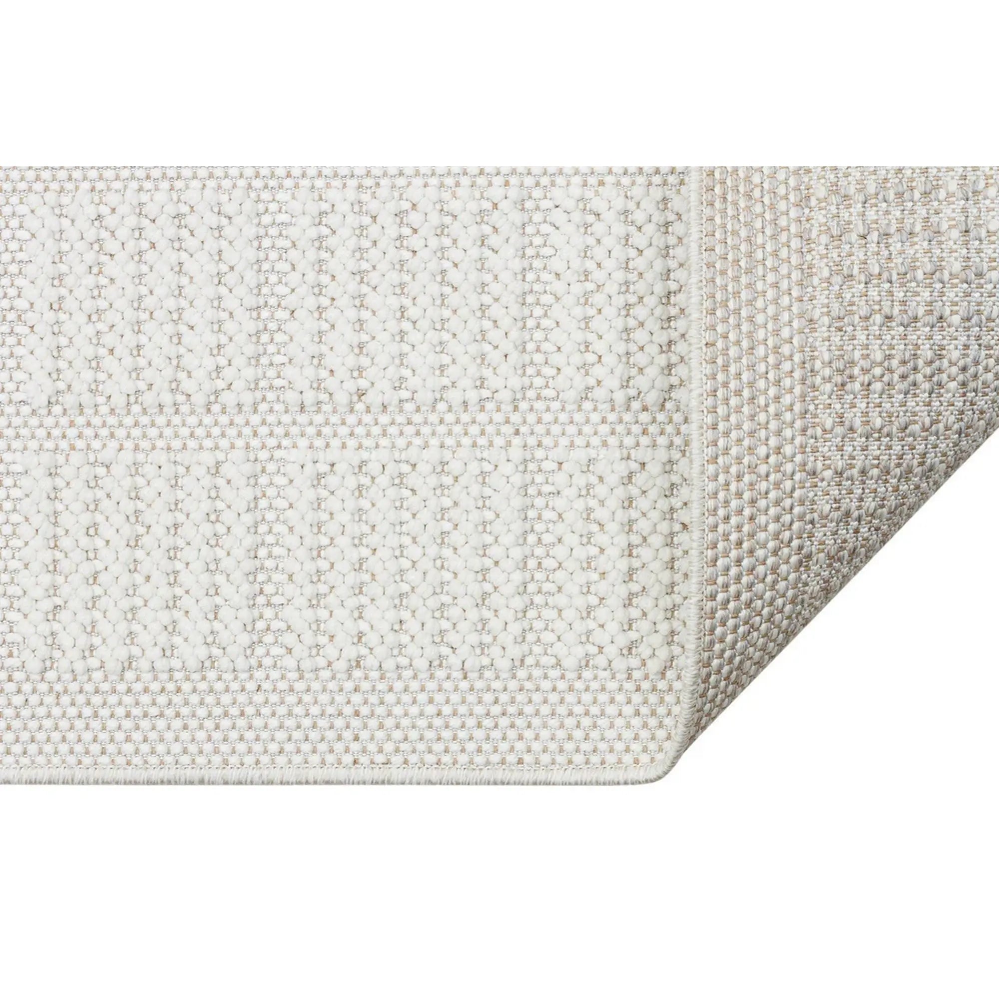 Covor YENI BUKLE KARE, 80x150 cm, forma dreptunghiulara, material tesut, crem