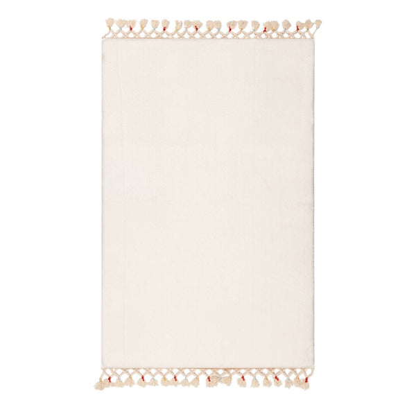 Covoras baie 1619, 50x75 cm, forma dreptunghiulara, acril, alb