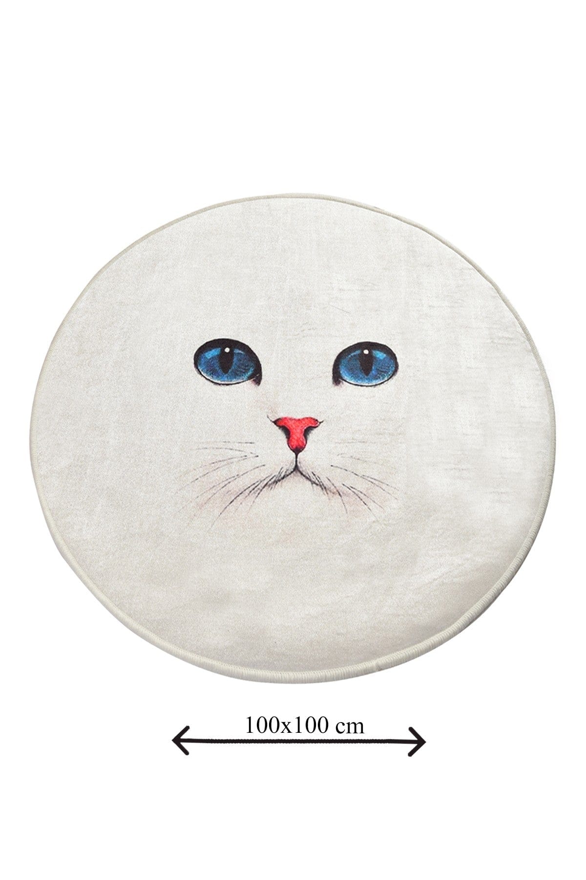 Covoras baie BLUE EYES DJT, 100x100 cm, forma rotunda, poliester, multicolor