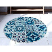 Covoras baie CERAMIC DJT, 100x100 cm, forma rotunda, poliester, multicolor