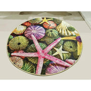 Covoras baie ESTRELLA, 100x100 cm, forma rotunda, poliester, multicolor