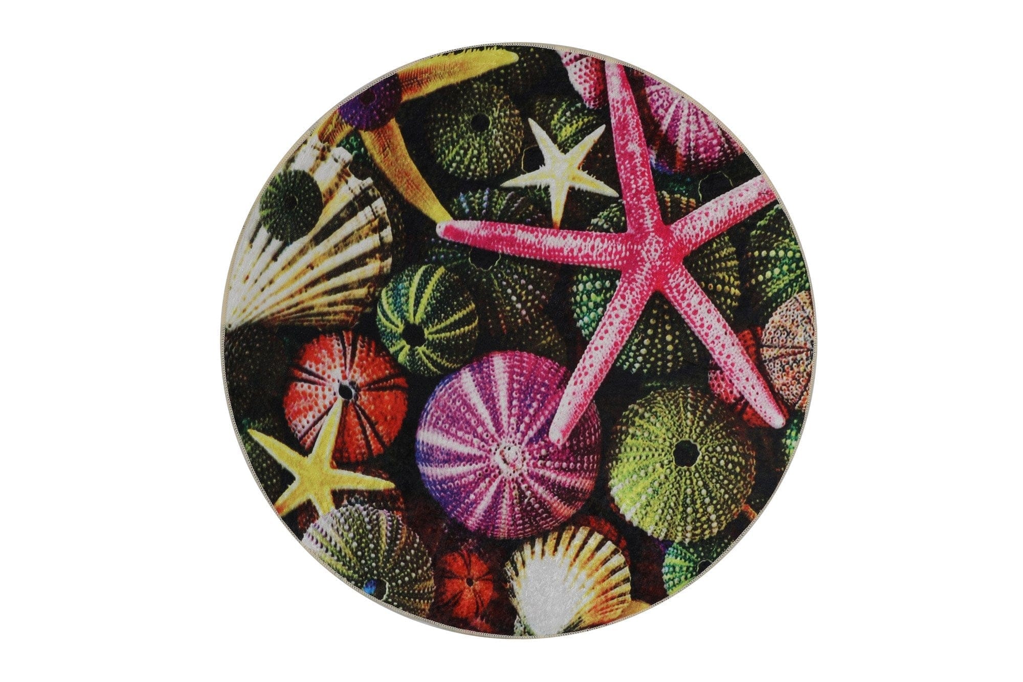 Covoras baie ESTRELLA, 100x100 cm, forma rotunda, poliester, multicolor