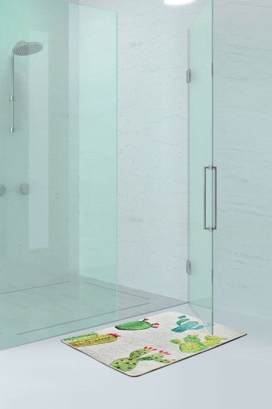 Covoras baie KAKTÜS DJT, 40x60 cm, forma dreptunghiulara, poliester, multicolor