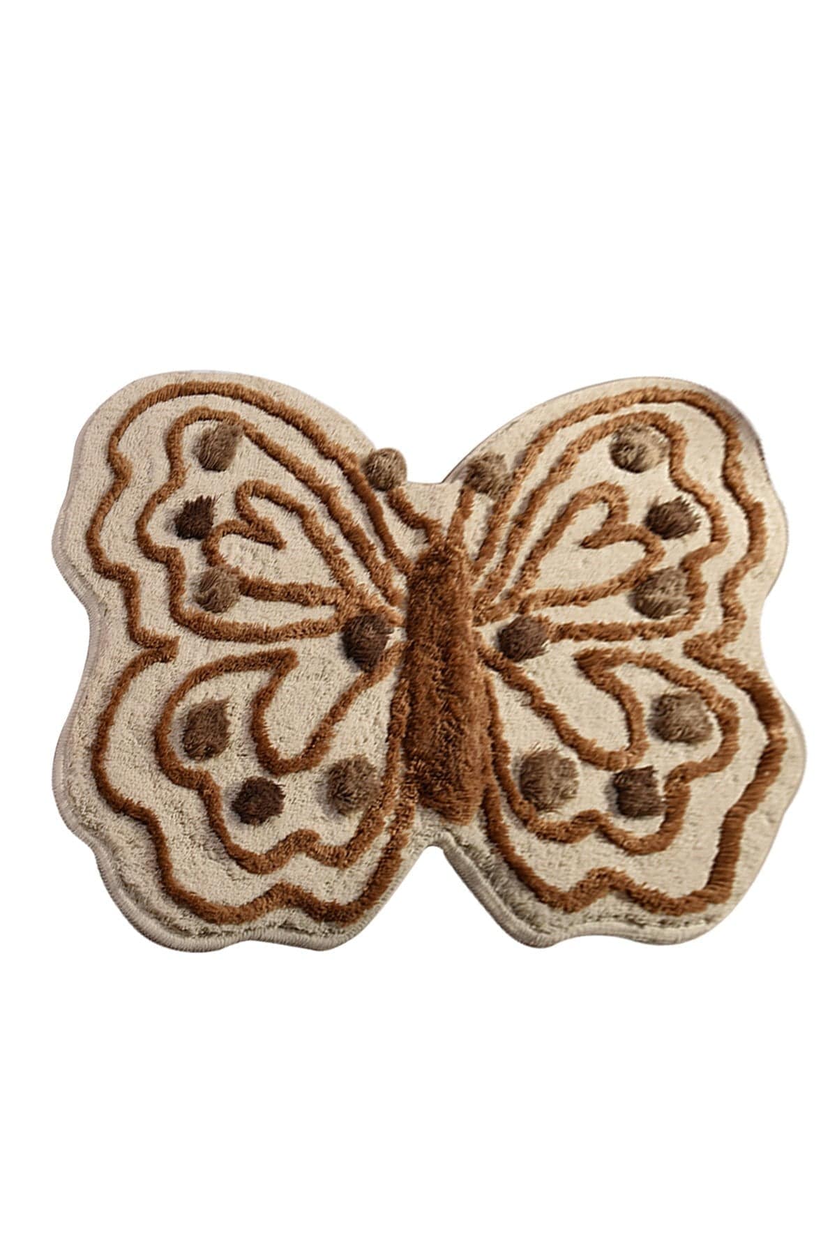 Covoras baie KELEBEK, 70x120 cm, forma atipica, acril, maro