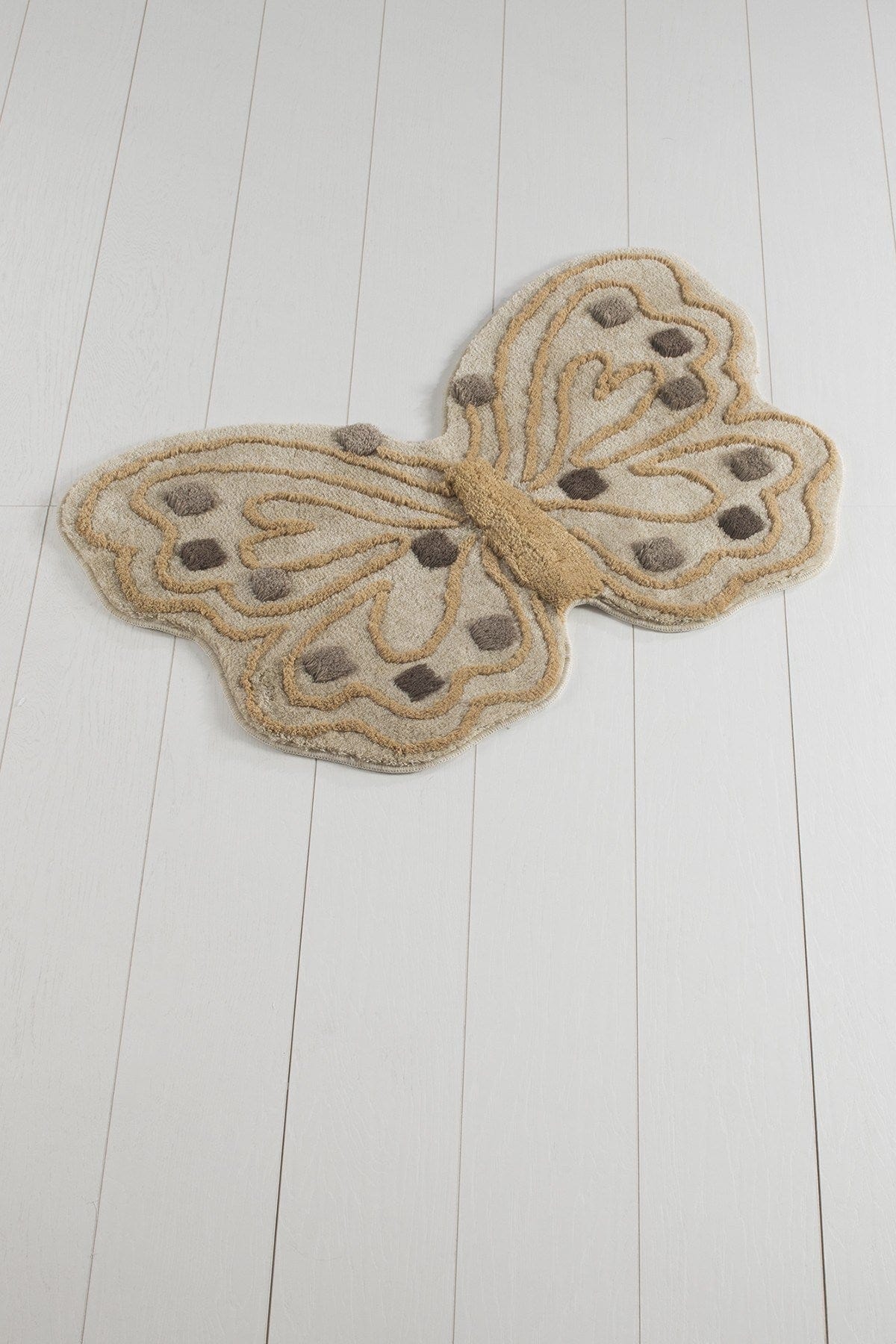 Covoras baie KELEBEK, 70x120 cm, forma atipica, acril, maro