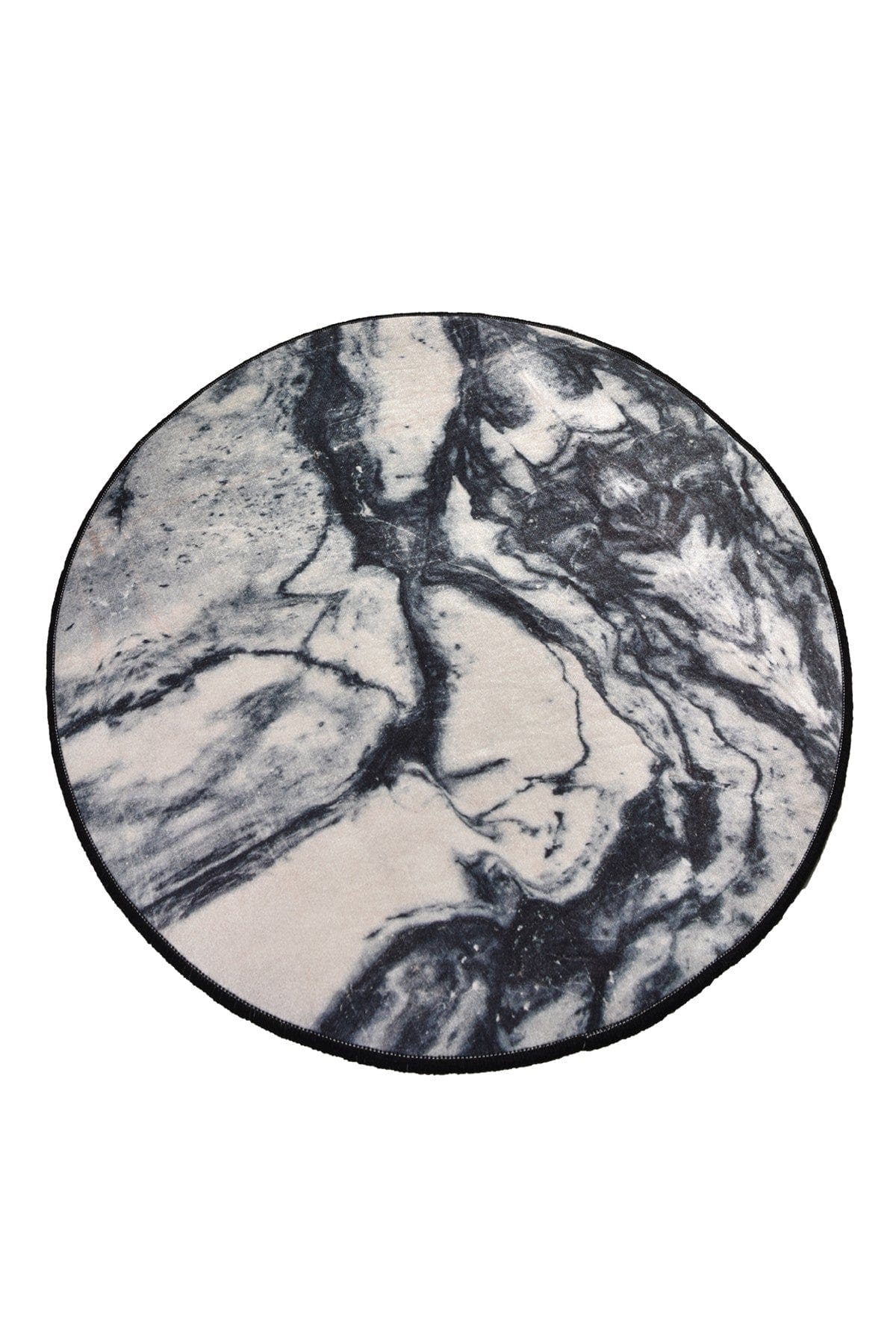 Covoras baie MERMER DJT, 100x100 cm, forma rotunda, poliester, multicolor