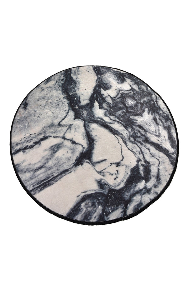 Covoras baie MERMER DJT, 100x100 cm, forma rotunda, poliester, multicolor