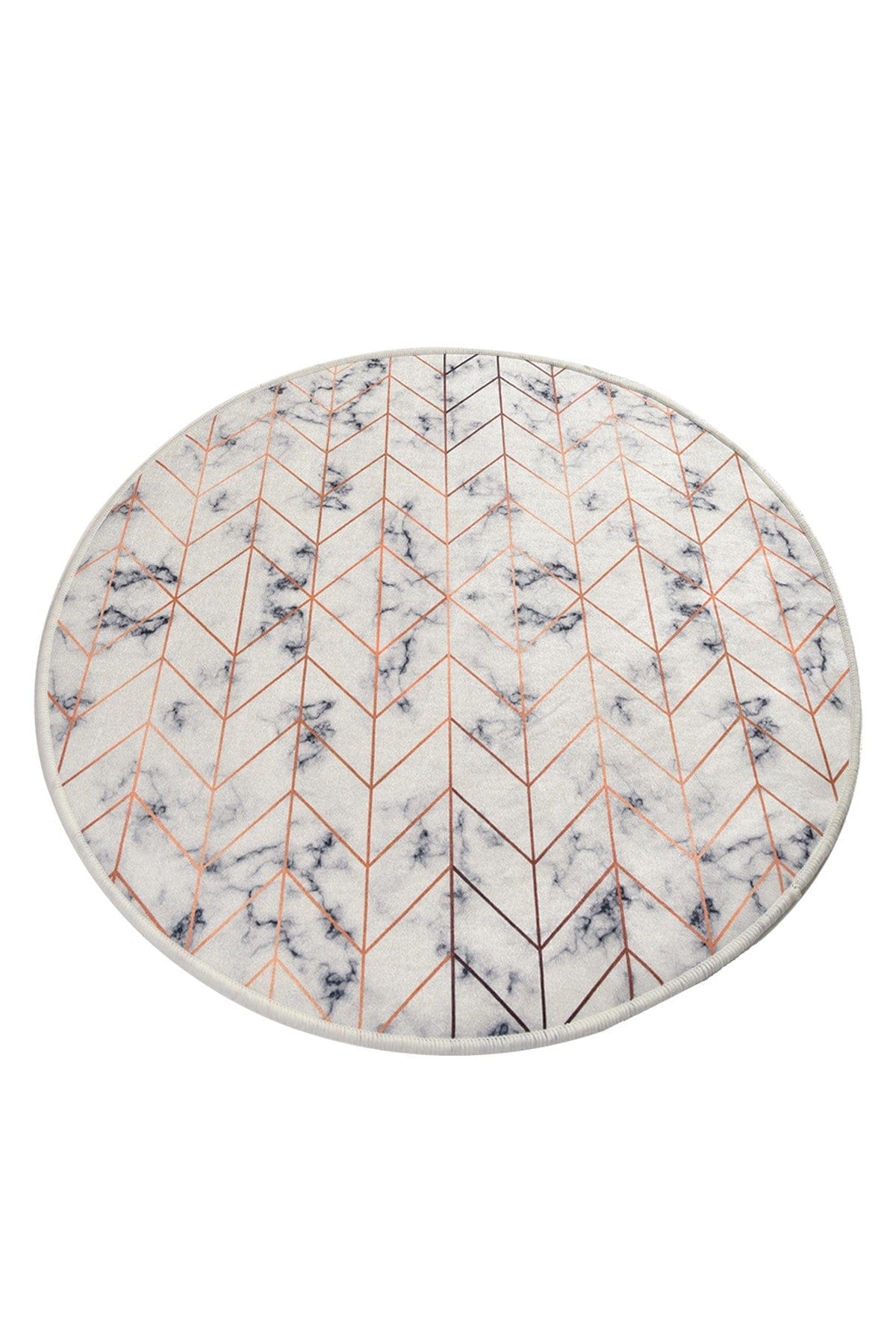 Covoras baie MOREA DJT, 100x100 cm, forma rotunda, poliester, multicolor
