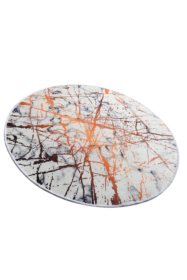 Covoras baie SHINE DJT, 100x100 cm, forma rotunda, poliester, multicolor