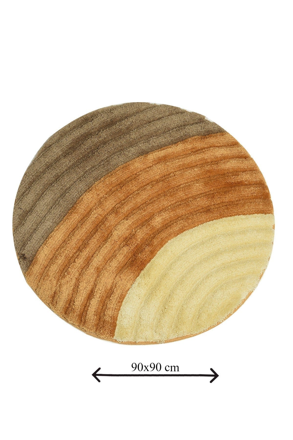 Covoras baie WELL CAP, 90x90 cm, forma rotunda, acril, multicolor