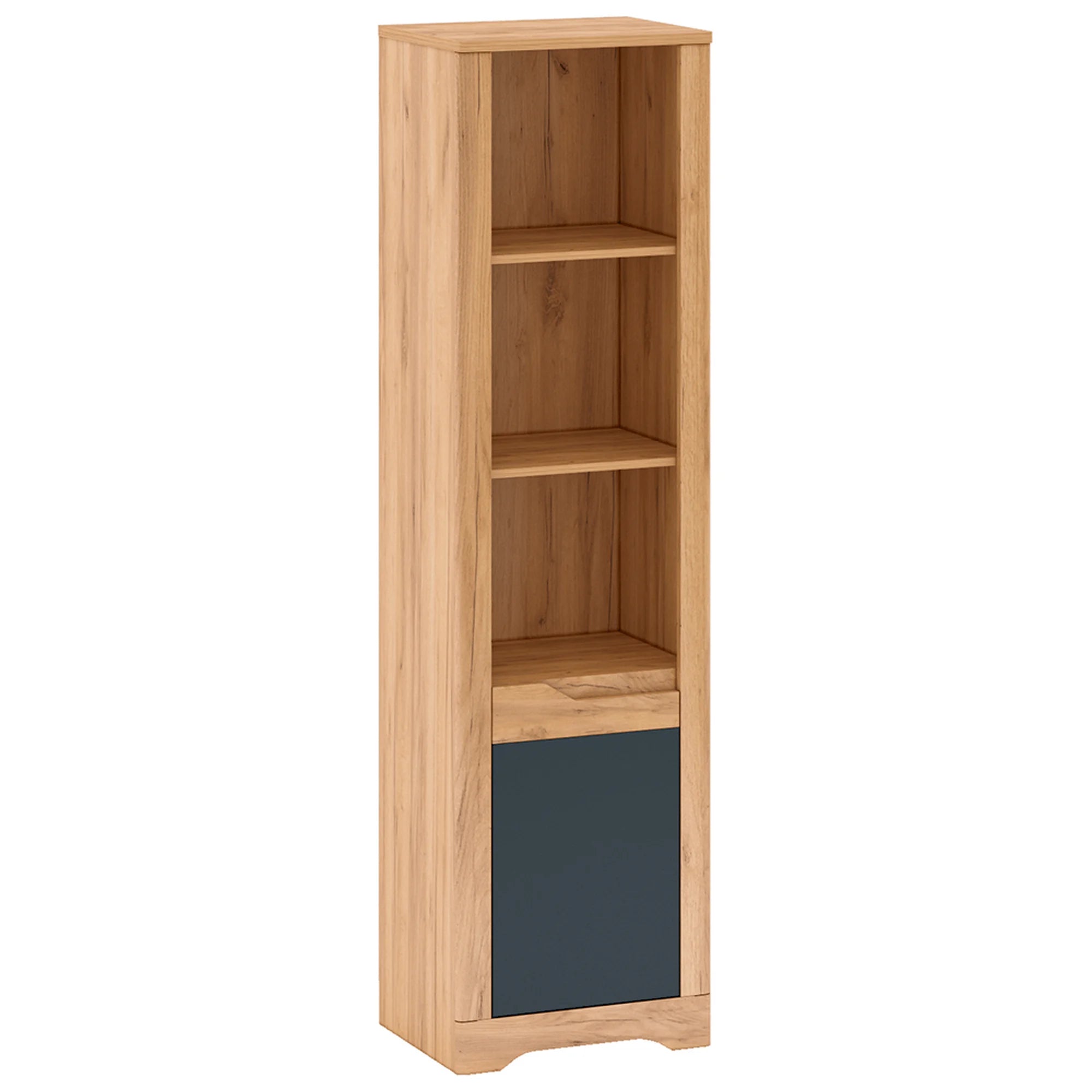 Biblioteca FIDEL R2, stejar artisan/gri grafit, DTD laminat, 55x42x201 cm