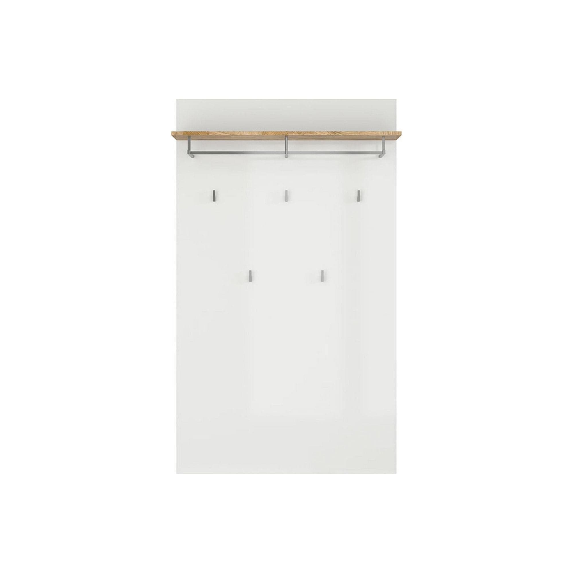 Cuier ALAMEDA, alb/stejar, PAL, 88x29x150 cm
