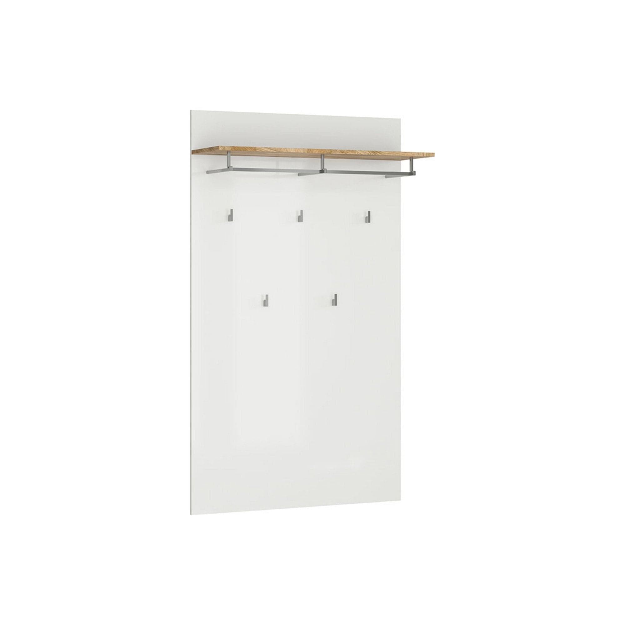 Cuier ALAMEDA, alb/stejar, PAL, 88x29x150 cm