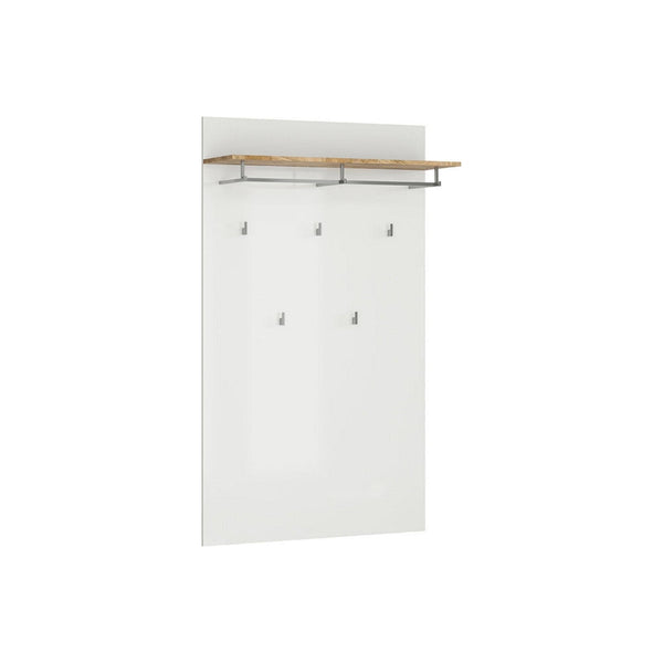 Cuier ALAMEDA, alb/stejar, PAL, 88x29x150 cm