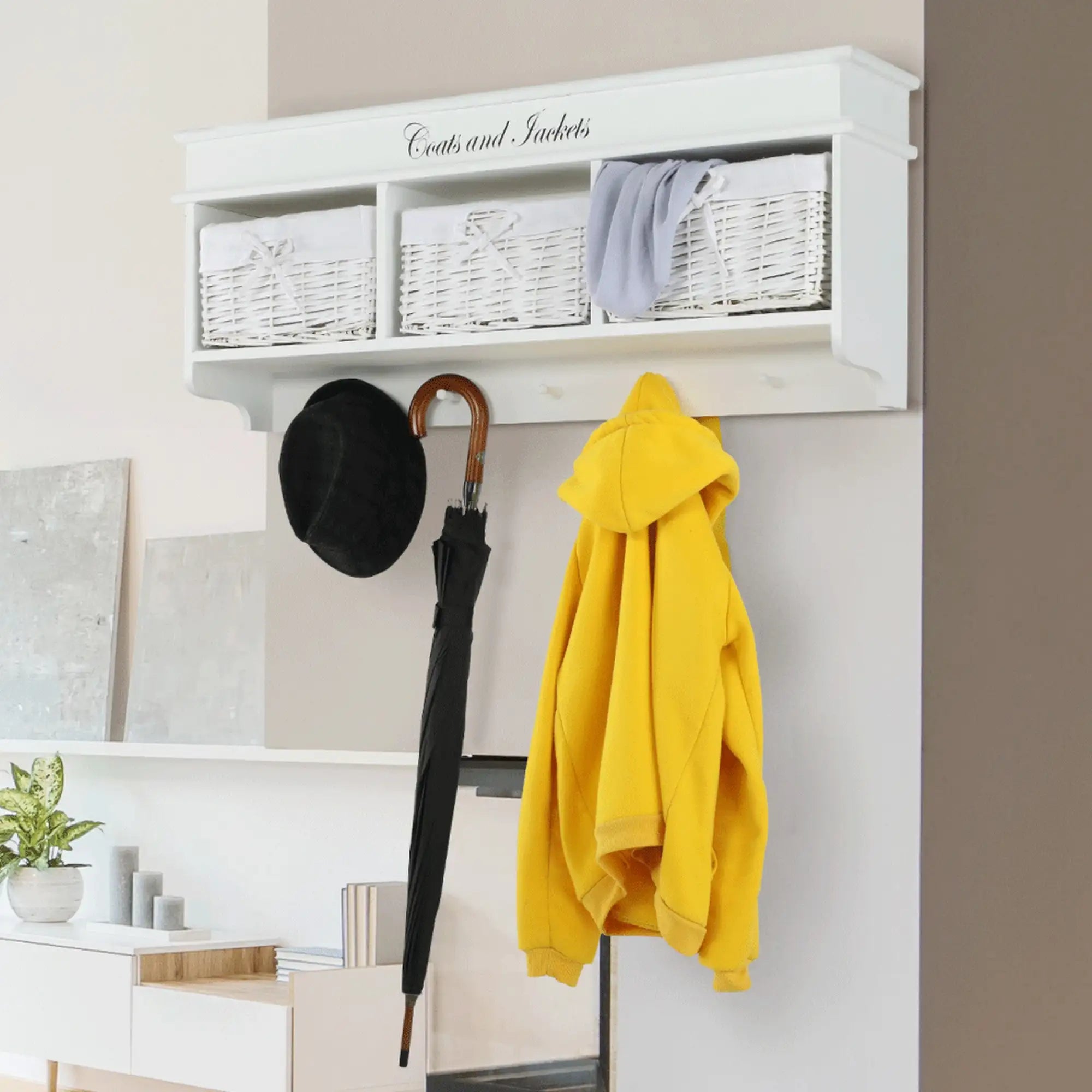 Cuier BLANCO, alb, PAL, 103x23x43 cm