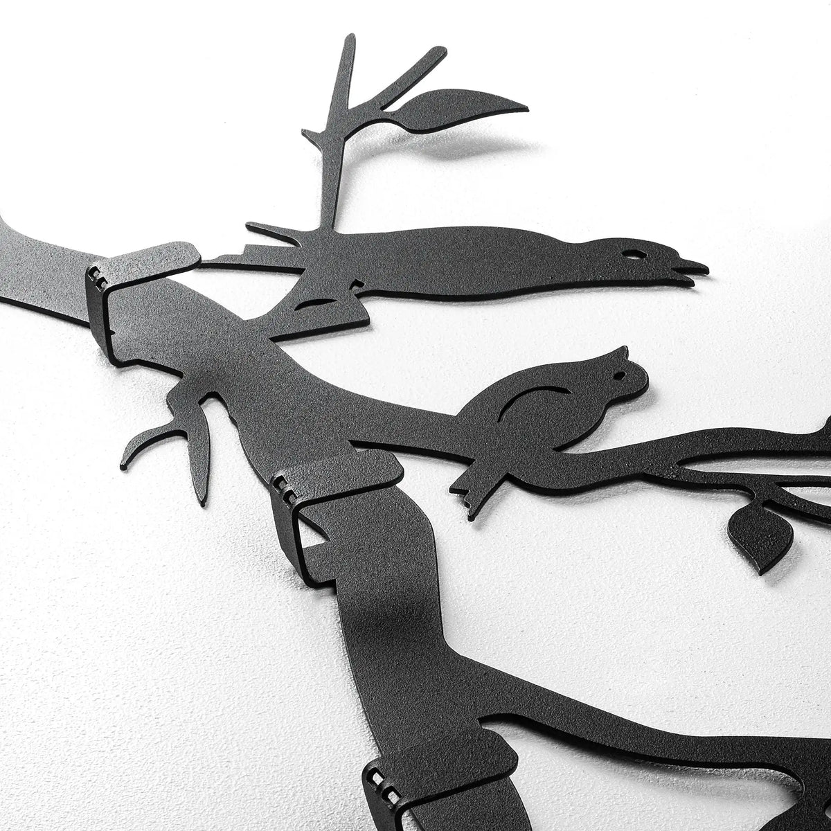 Cuier de perete ESCAPED BIRDS, negru, metal, 67x27 cm