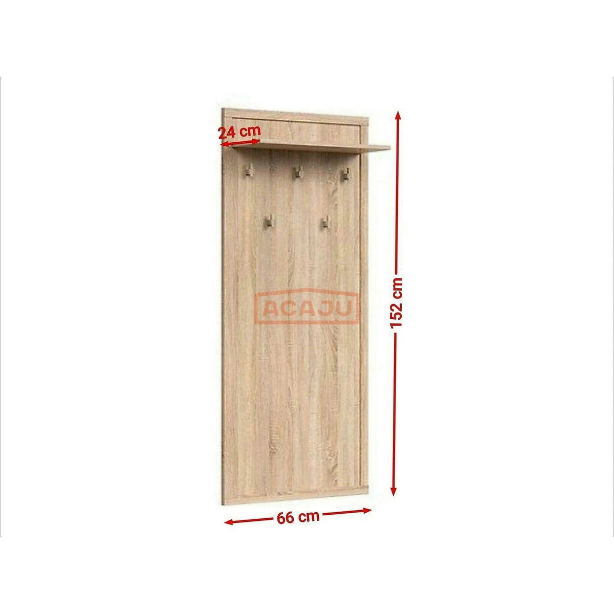Cuier hol KASPIAN, stejar sonoma, PAL, 66x24x152 cm