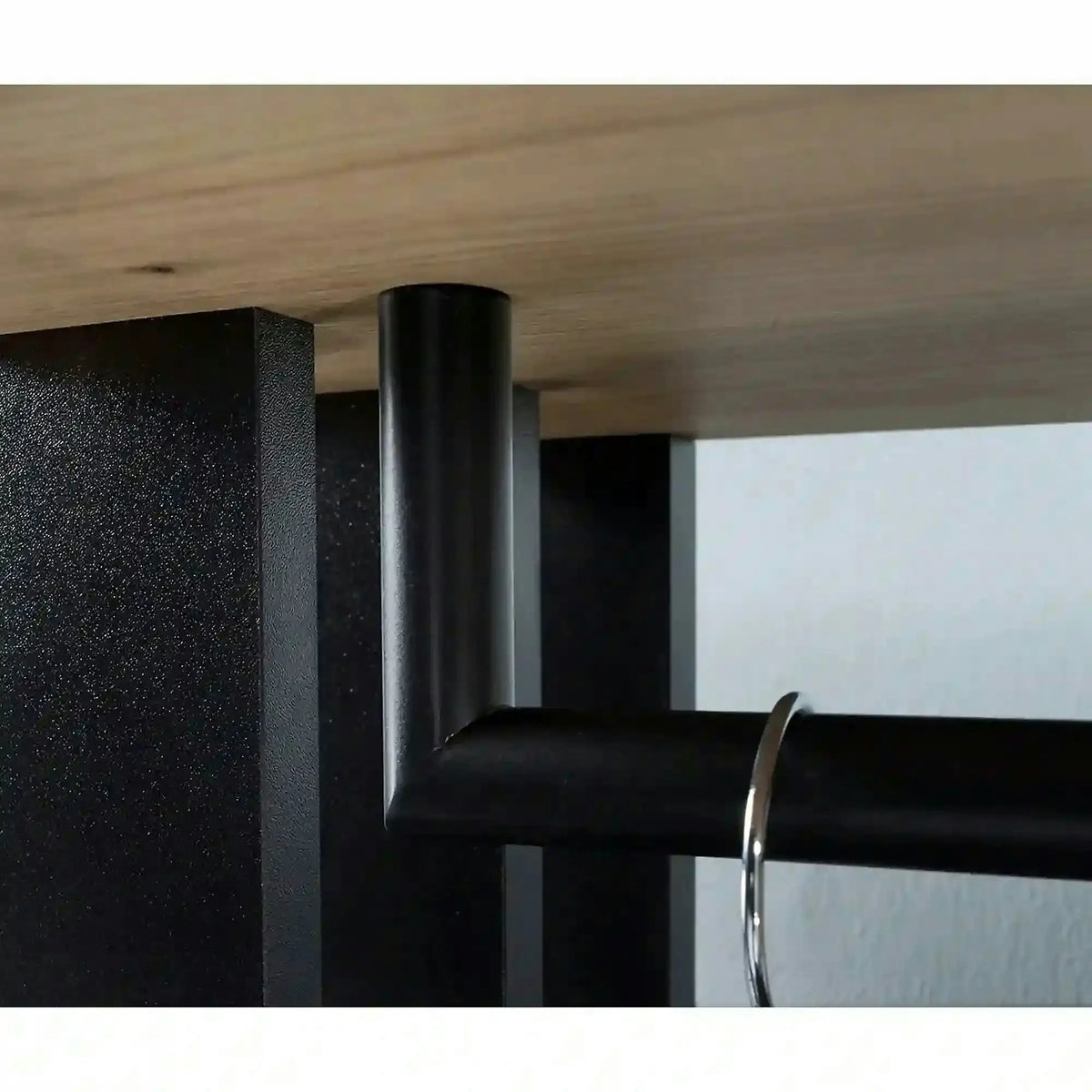 Cuier mobila hol MILO, stejar artisan/negru, PAL laminat/metal, 100x33x189 cm