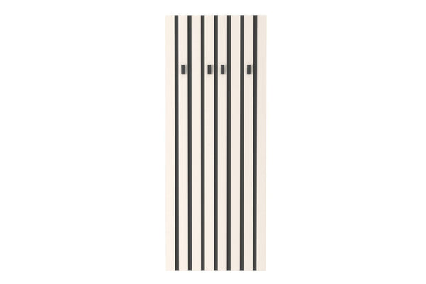 Cuier perete LONDON 8, casmir/gri antracit, PAL, 67x3x170 cm