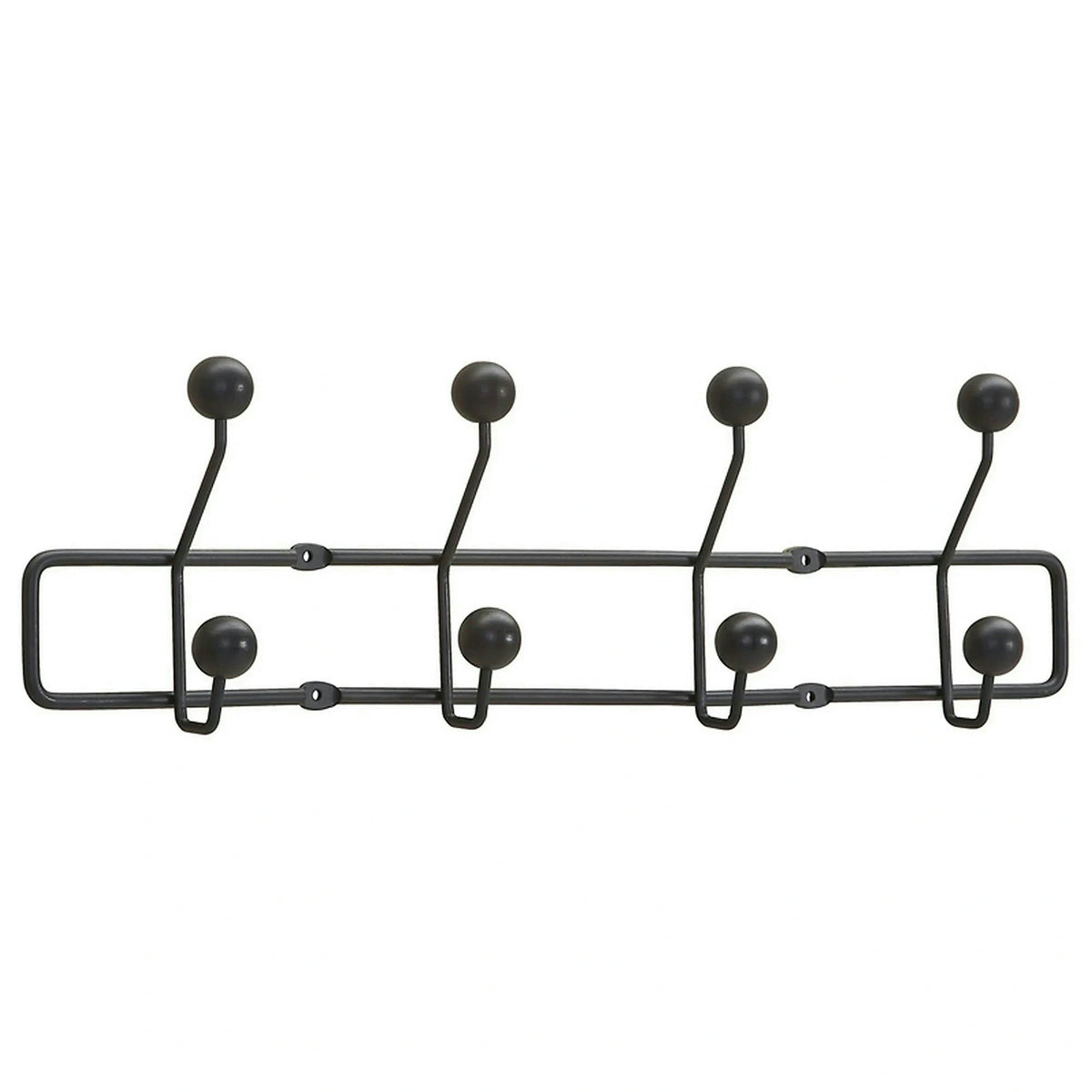 Cuier perete UDO, negru, metal, 52x5x15 cm